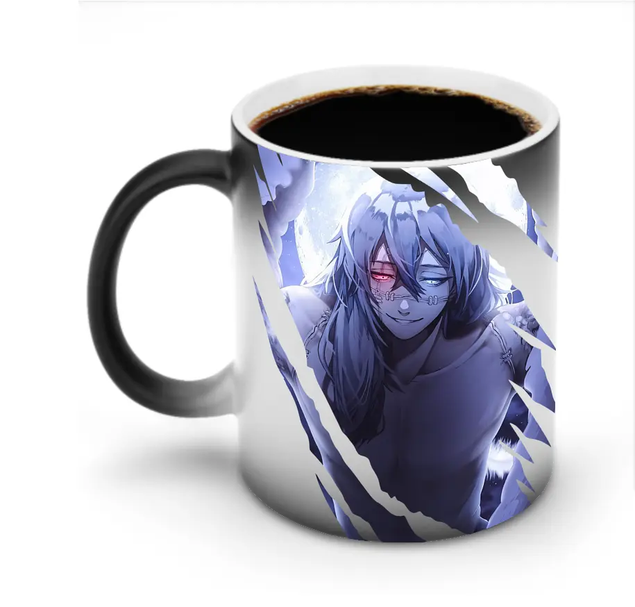 呪術廻戦 グッズ,真人 - 変色マグカップ ・ セラミック ・ 熱転写プリント ・ 耐久性 高品質 ・ ギフト・自宅用 コーヒー お茶