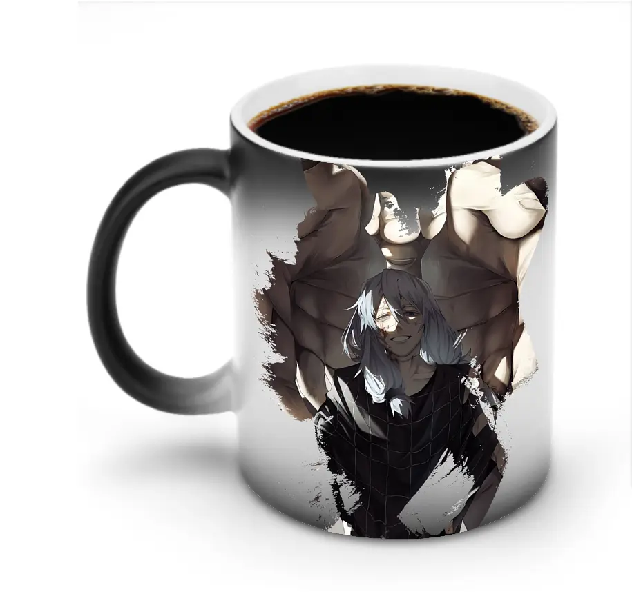 呪術廻戦 グッズ,真人 - 変色マグカップ ・ セラミック ・ 熱転写プリント ・ 耐久性 高品質 ・ ギフト・自宅用 コーヒー お茶