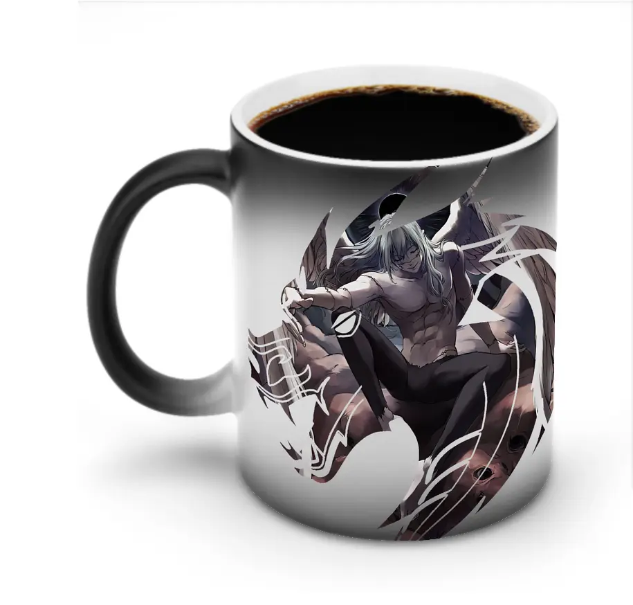 呪術廻戦 グッズ,真人 - 変色マグカップ ・ セラミック ・ 熱転写プリント ・ 耐久性 高品質 ・ ギフト・自宅用 コーヒー お茶