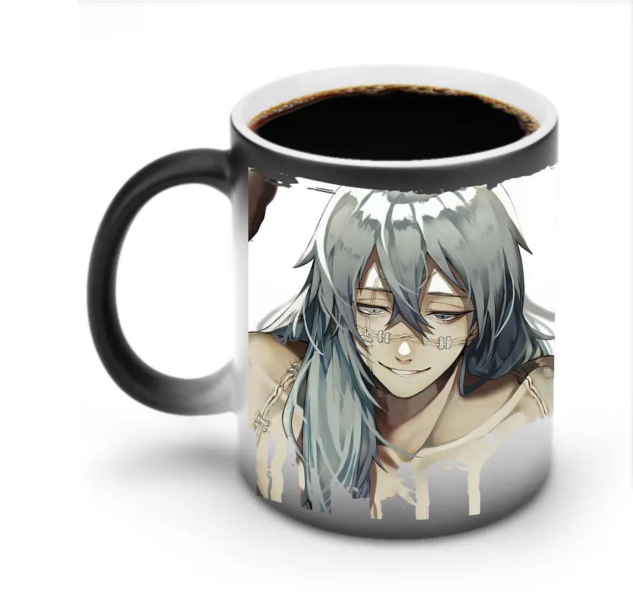呪術廻戦 グッズ,真人 - 変色マグカップ ・ セラミック ・ 熱転写プリント ・ 耐久性 高品質 ・ ギフト・自宅用 コーヒー お茶