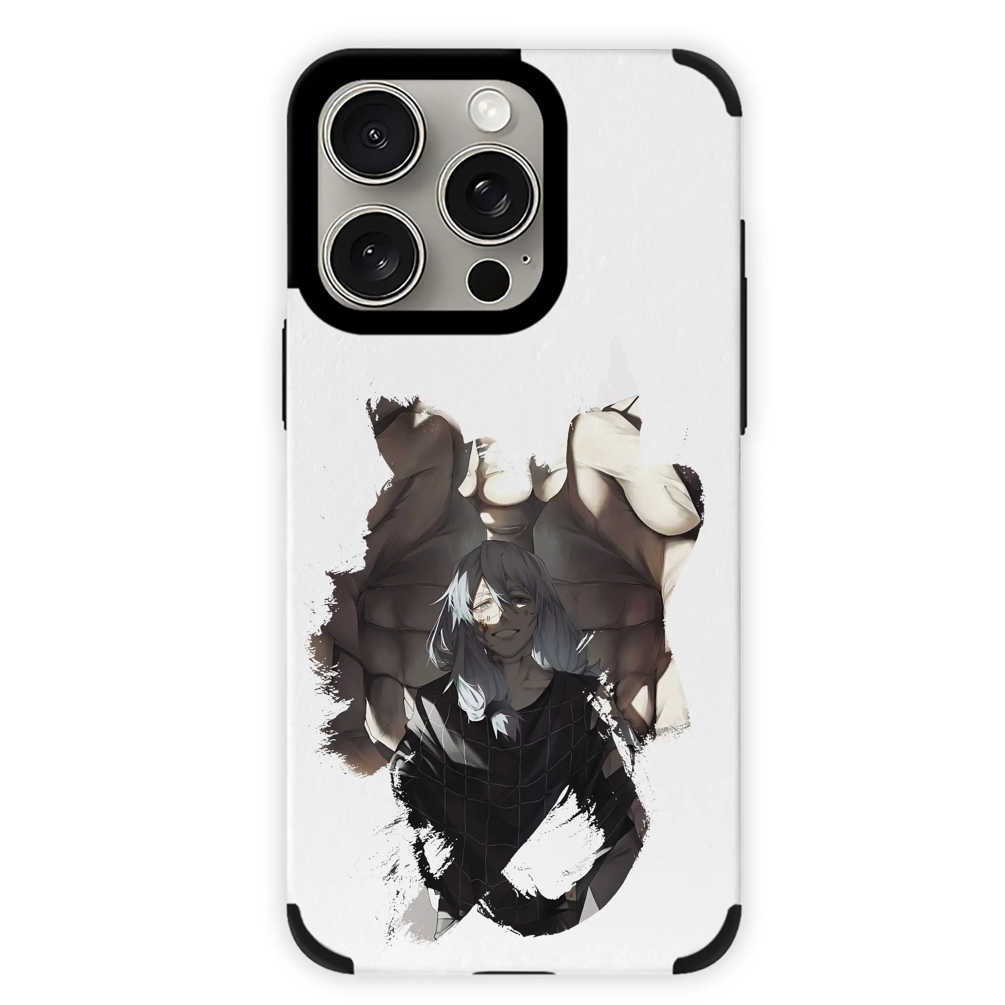 呪術廻戦 グッズ,真人 - IPhone15ProMax対応 ・ PUレザースマホケース ・ 耐衝撃 ・ 黄変防止 ・ 360度全面保護 ・ 柔らか手触り ・ 3D立体ボタン