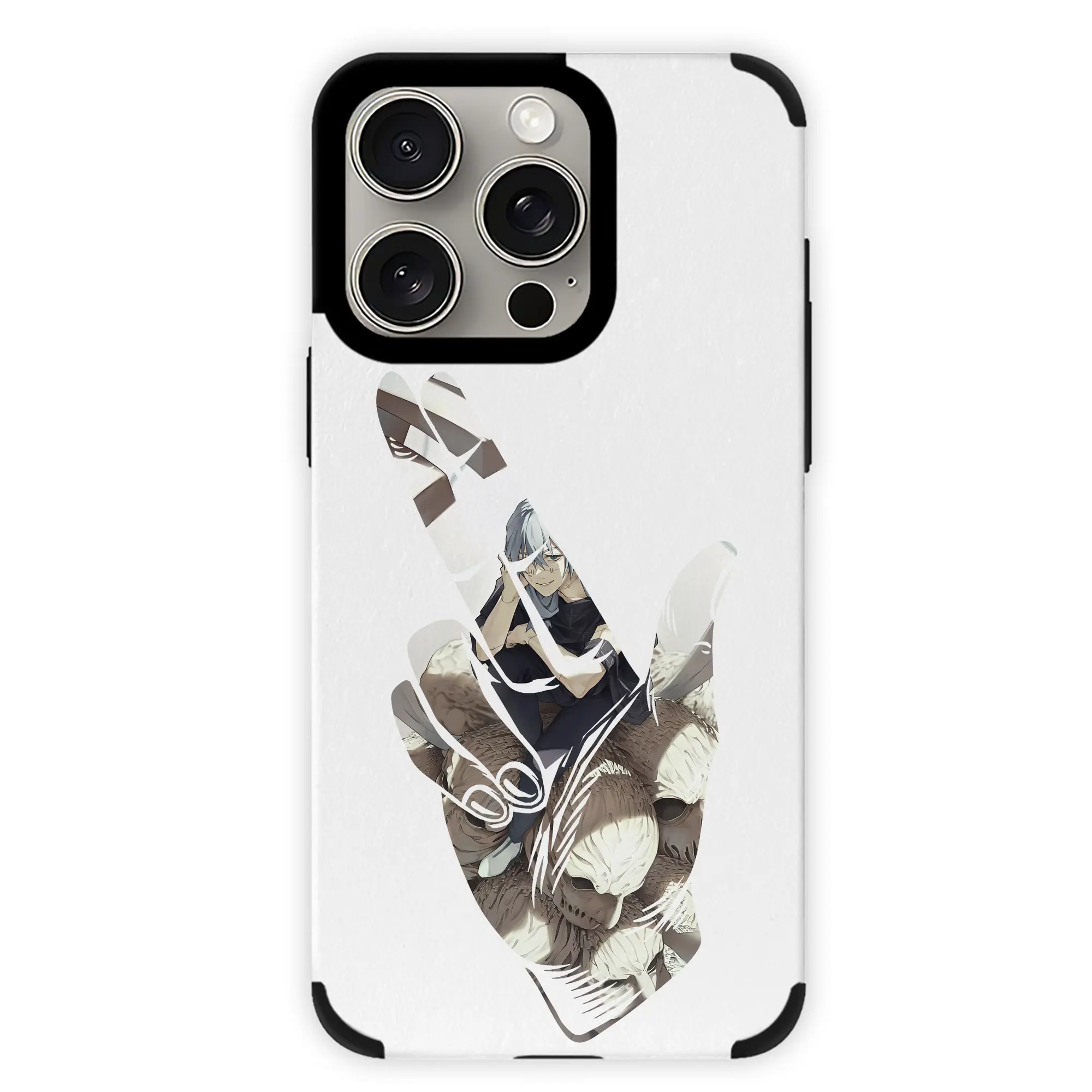 呪術廻戦 グッズ,真人 - IPhone15ProMax対応 ・ PUレザースマホケース ・ 耐衝撃 ・ 黄変防止 ・ 360度全面保護 ・ 柔らか手触り ・ 3D立体ボタン