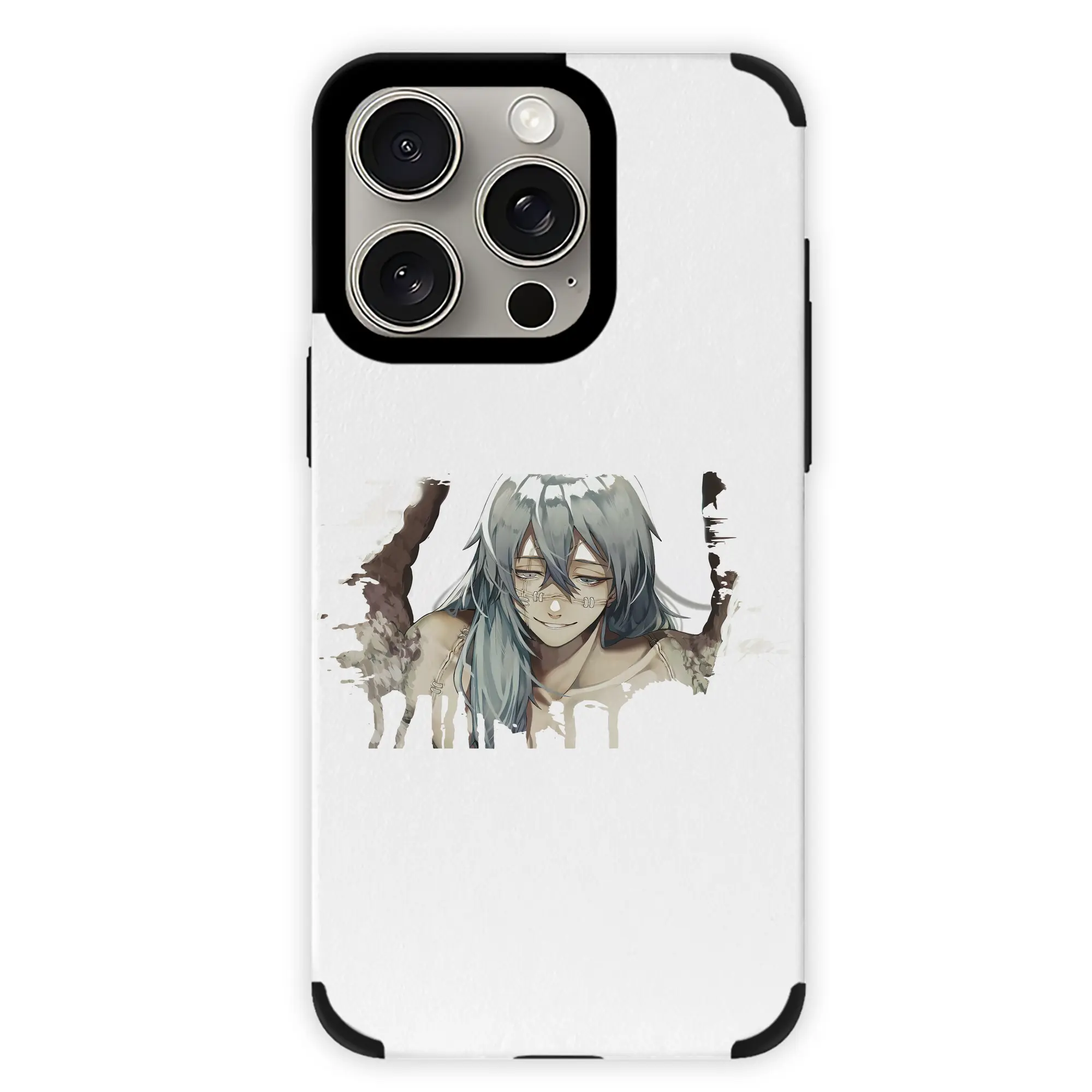 呪術廻戦 グッズ,真人 - IPhone15ProMax対応 ・ PUレザースマホケース ・ 耐衝撃 ・ 黄変防止 ・ 360度全面保護 ・ 柔らか手触り ・ 3D立体ボタン