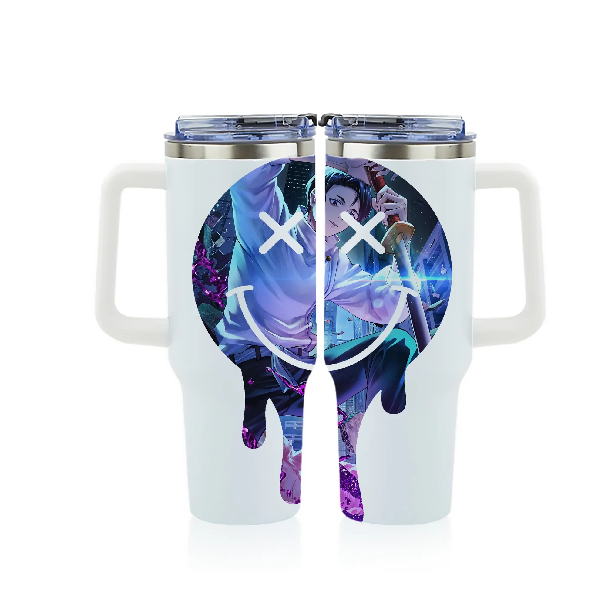 呪術廻戦 グッズ,乙骨 憂太 - 1200mL フルプリント車用タンブラー ・ 304ステンレス 内側 ・ 201ステンレス 外側 ・ 保温 保冷 ・ 通勤 ドライブ アウトドア用