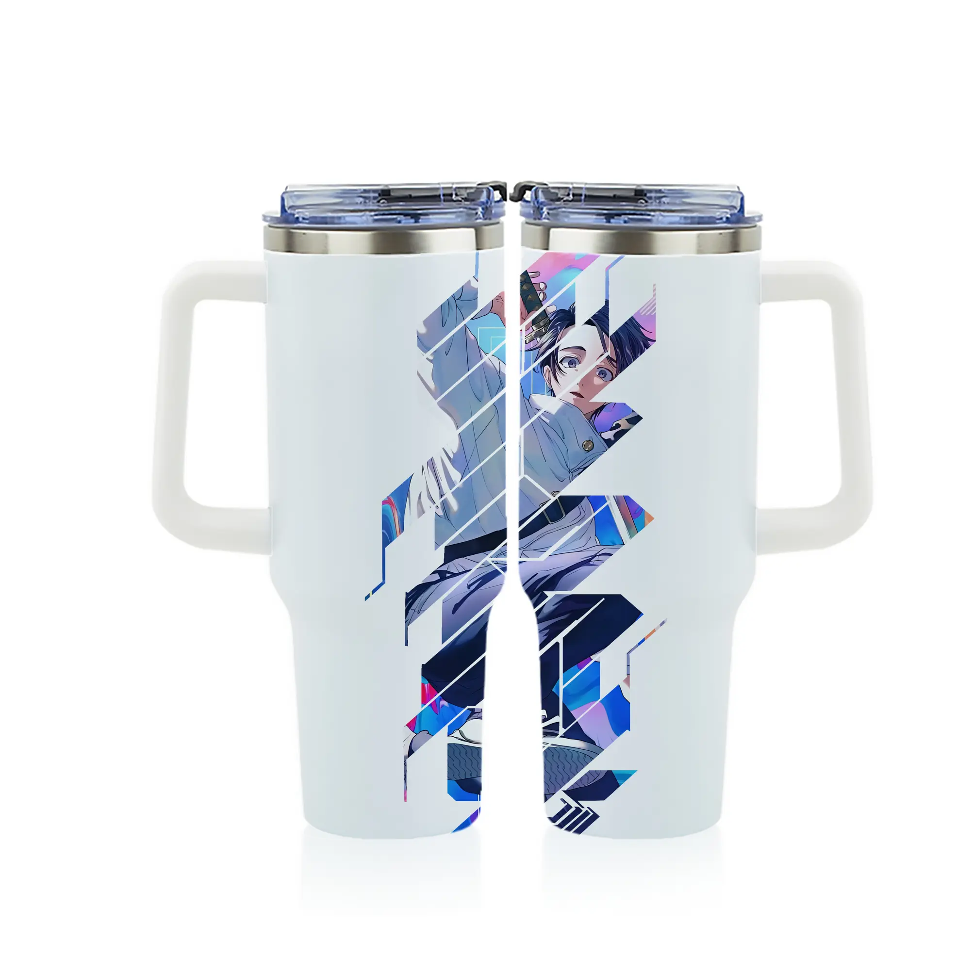 呪術廻戦 グッズ,乙骨 憂太 - 1200mL フルプリント車用タンブラー ・ 304ステンレス 内側 ・ 201ステンレス 外側 ・ 保温 保冷 ・ 通勤 ドライブ アウトドア用