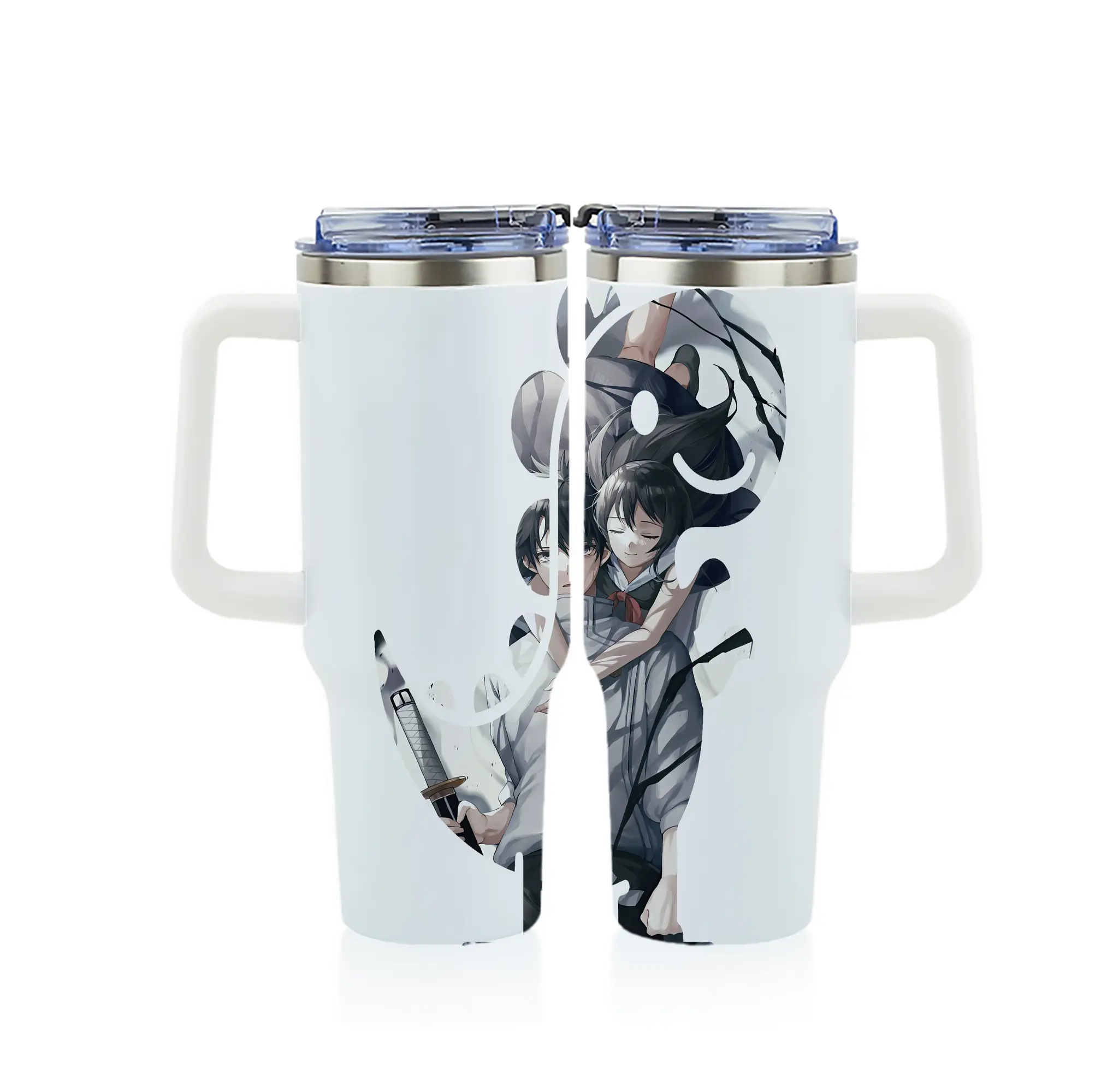 呪術廻戦 グッズ,乙骨 憂太 - 1200mL フルプリント車用タンブラー ・ 304ステンレス 内側 ・ 201ステンレス 外側 ・ 保温 保冷 ・ 通勤 ドライブ アウトドア用