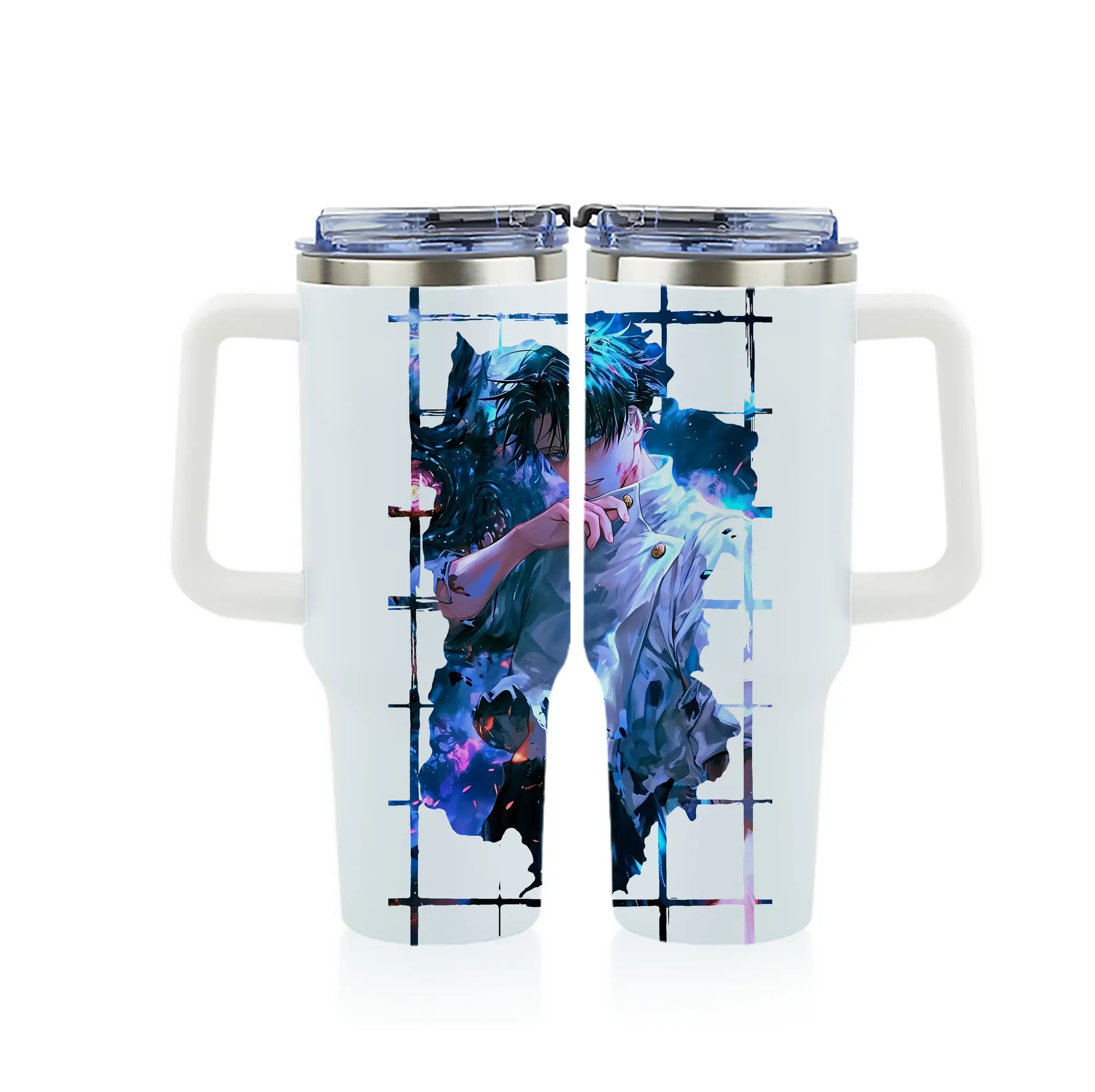 呪術廻戦 グッズ,乙骨 憂太 - 1200mL フルプリント車用タンブラー ・ 304ステンレス 内側 ・ 201ステンレス 外側 ・ 保温 保冷 ・ 通勤 ドライブ アウトドア用