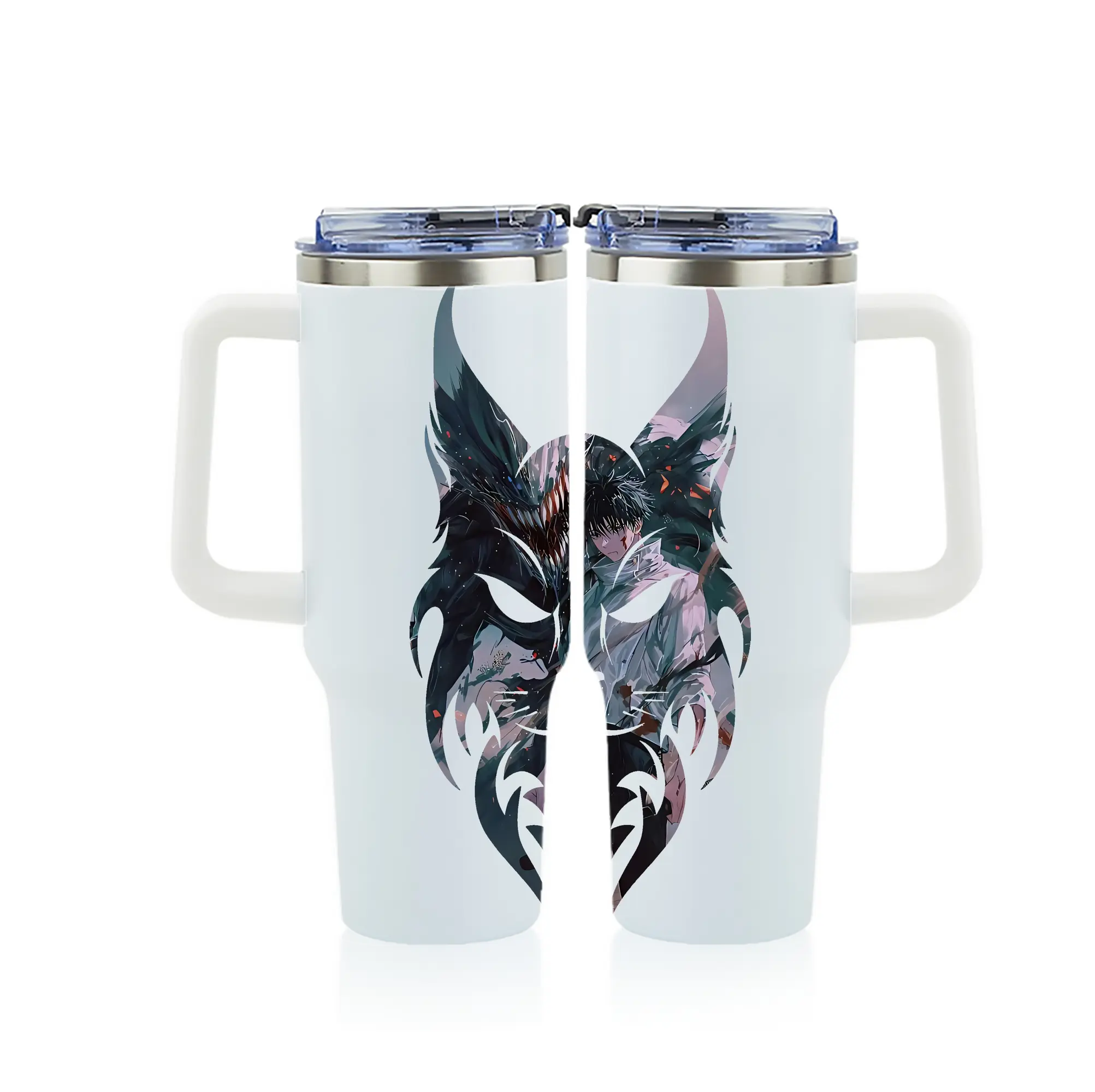 呪術廻戦 グッズ,乙骨 憂太 - 1200mL フルプリント車用タンブラー ・ 304ステンレス 内側 ・ 201ステンレス 外側 ・ 保温 保冷 ・ 通勤 ドライブ アウトドア用