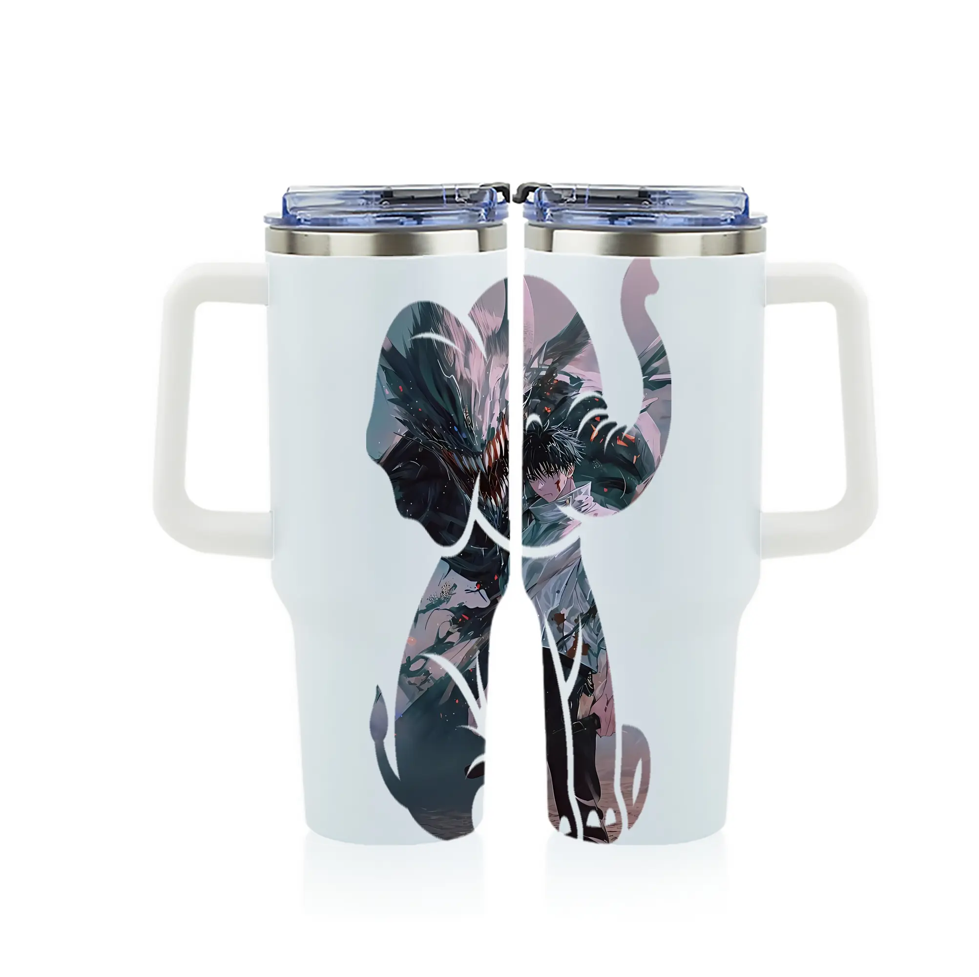 呪術廻戦 グッズ,乙骨 憂太 - 1200mL フルプリント車用タンブラー ・ 304ステンレス 内側 ・ 201ステンレス 外側 ・ 保温 保冷 ・ 通勤 ドライブ アウトドア用