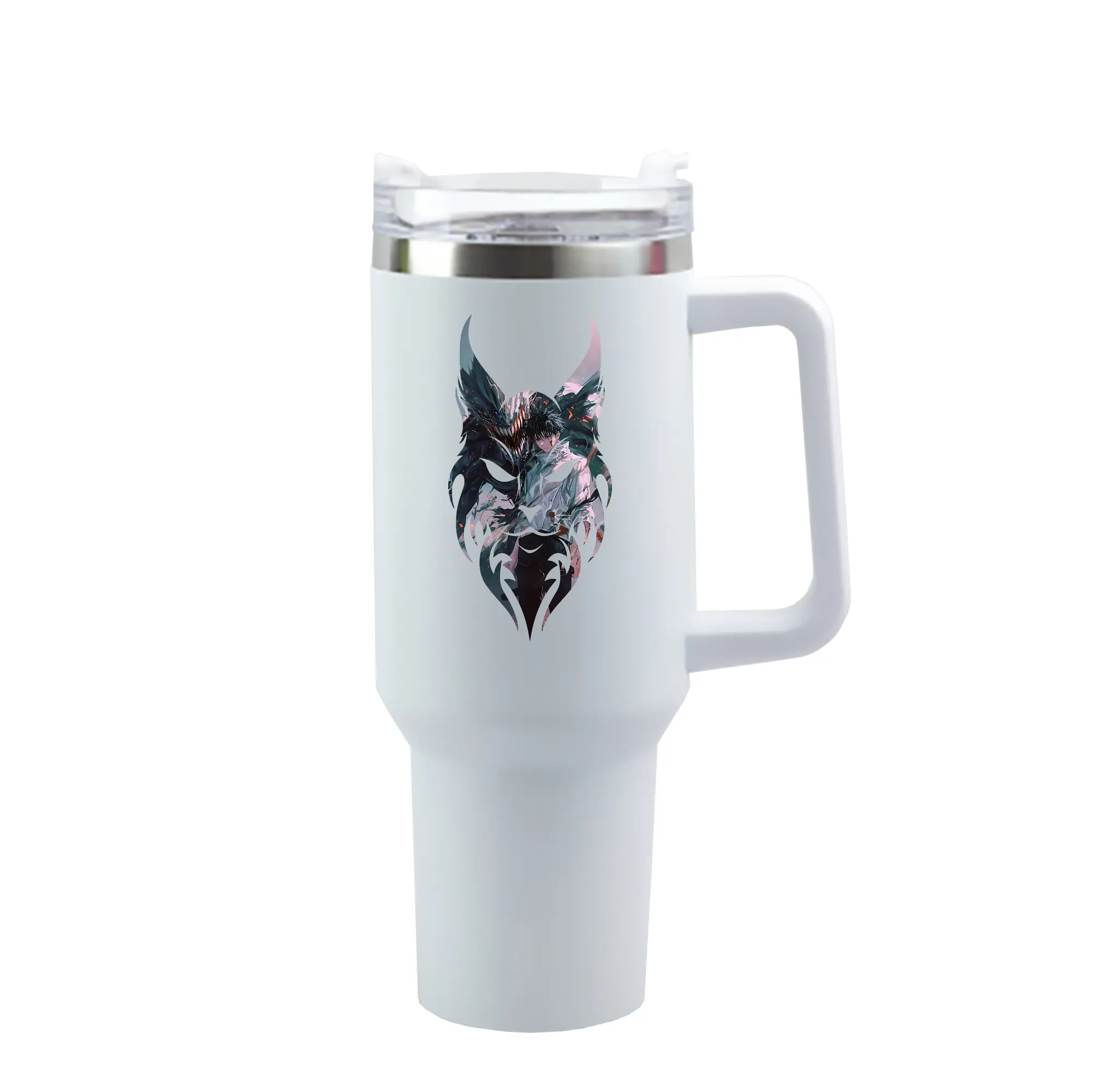 呪術廻戦 グッズ,乙骨 憂太 - 1200mL 車用タンブラー ・ クリスタルステッカー ・ 304ステンレス 内側 ・ 201ステンレス 外側 ・ 保温 保冷 ・ ハンドル＆ストロー付き ・ 通勤 ドライブ アウトドア用