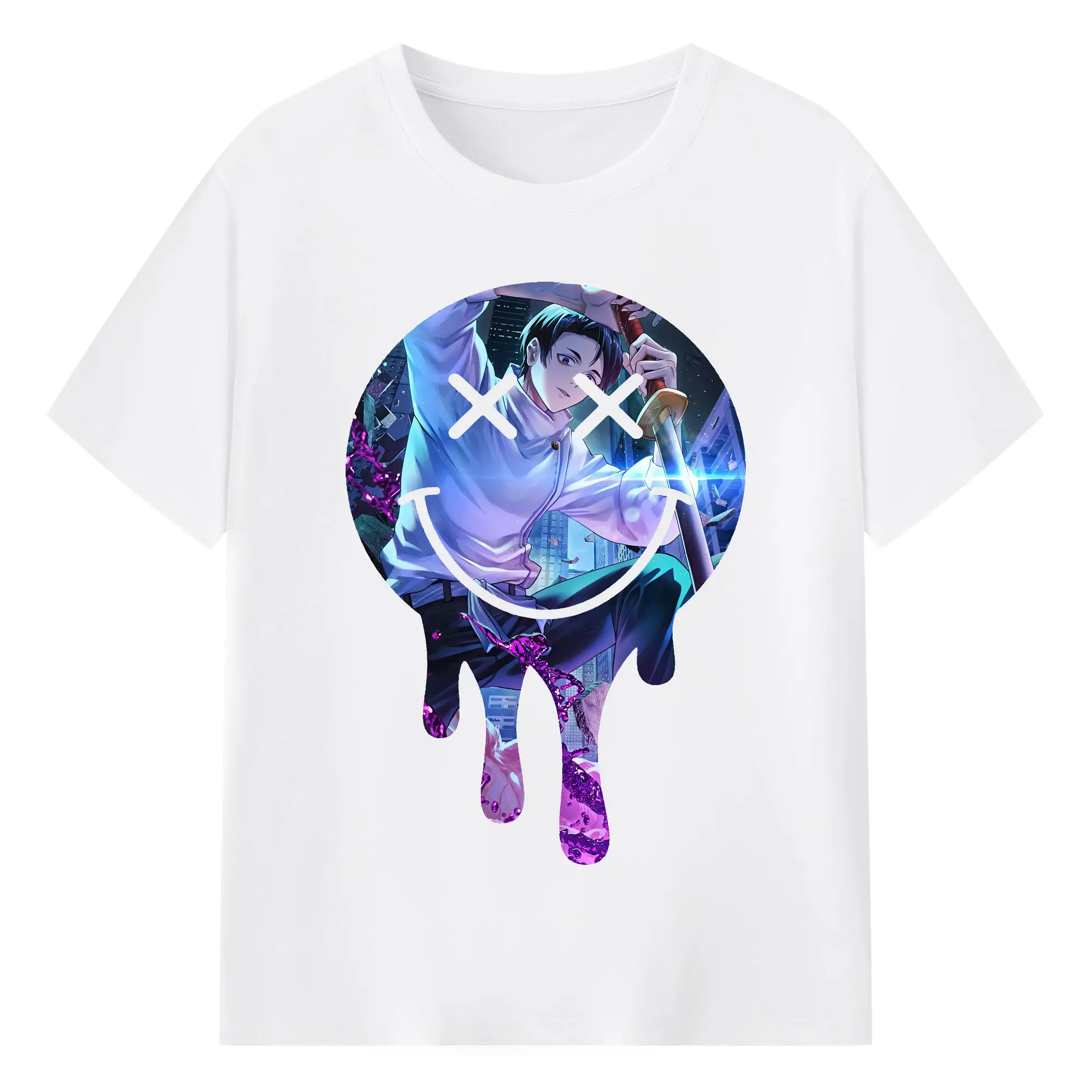 呪術廻戦 グッズ,乙骨 憂太 - 綿100％ 半袖Tシャツ ・ フロントプリント ・ 快適 通気性 ・ 日常使い 散歩 スポーツ用