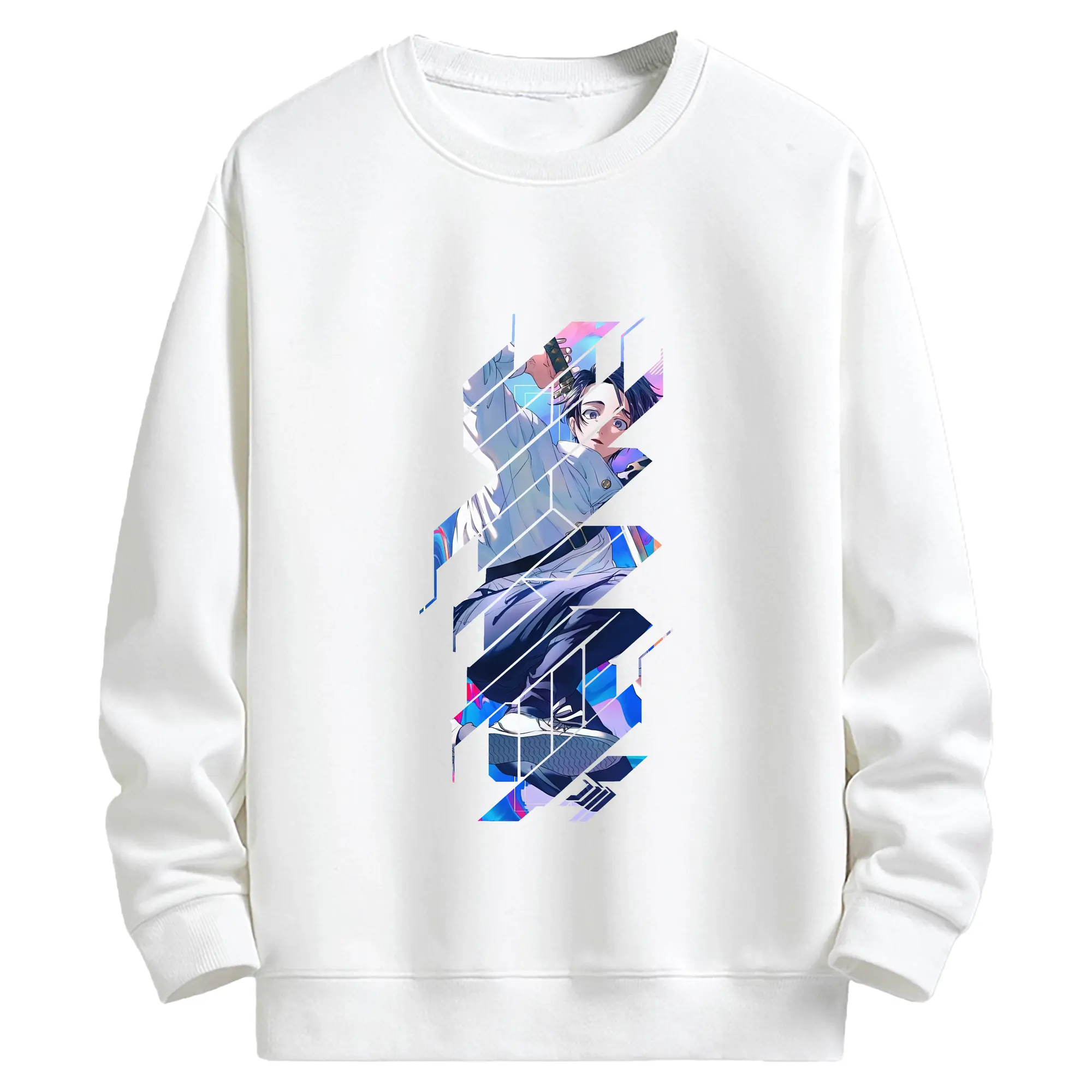 呪術廻戦 グッズ,乙骨 憂太 - 高品質 クルーネック スウェット ・ コットン59％ ポリエステル41％ ・ ユニセックス 長袖 トレーナー ・ カジュアル デイリー スポーツ 散歩用