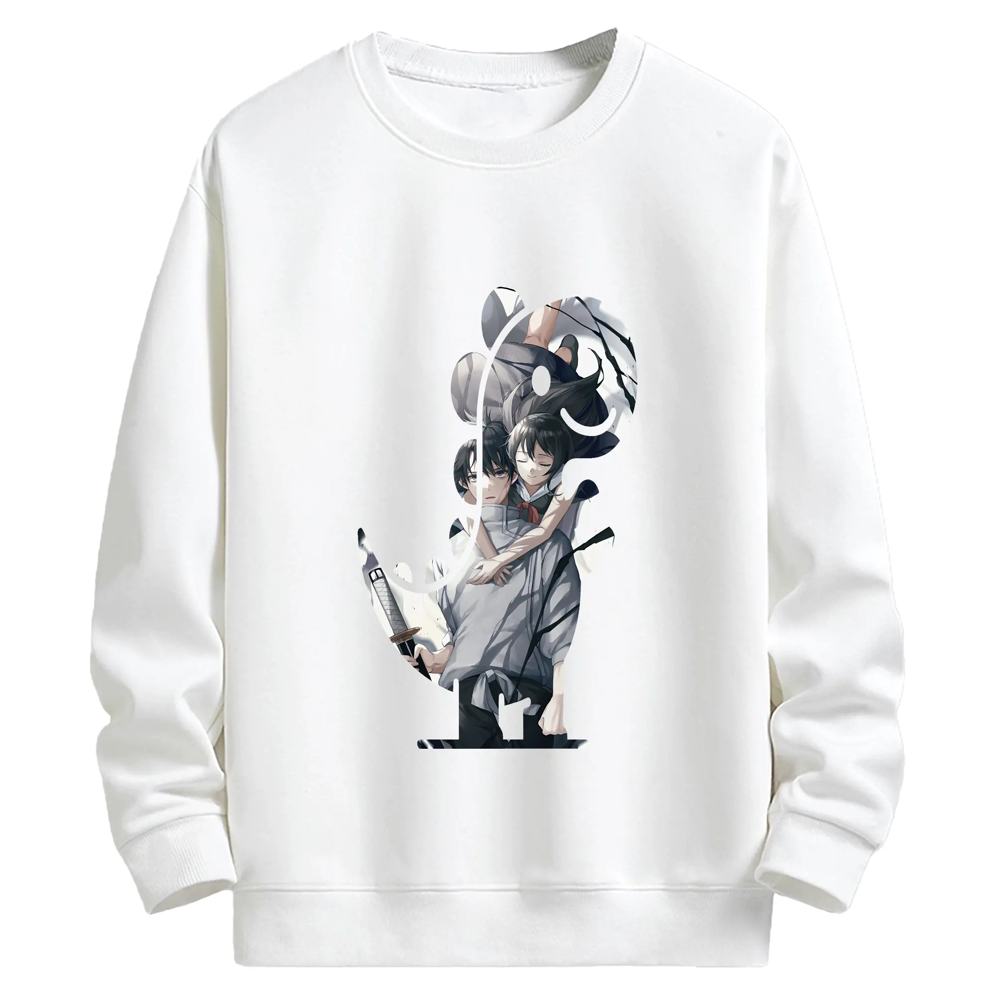 呪術廻戦 グッズ,乙骨 憂太 - 高品質 クルーネック スウェット ・ コットン59％ ポリエステル41％ ・ ユニセックス 長袖 トレーナー ・ カジュアル デイリー スポーツ 散歩用