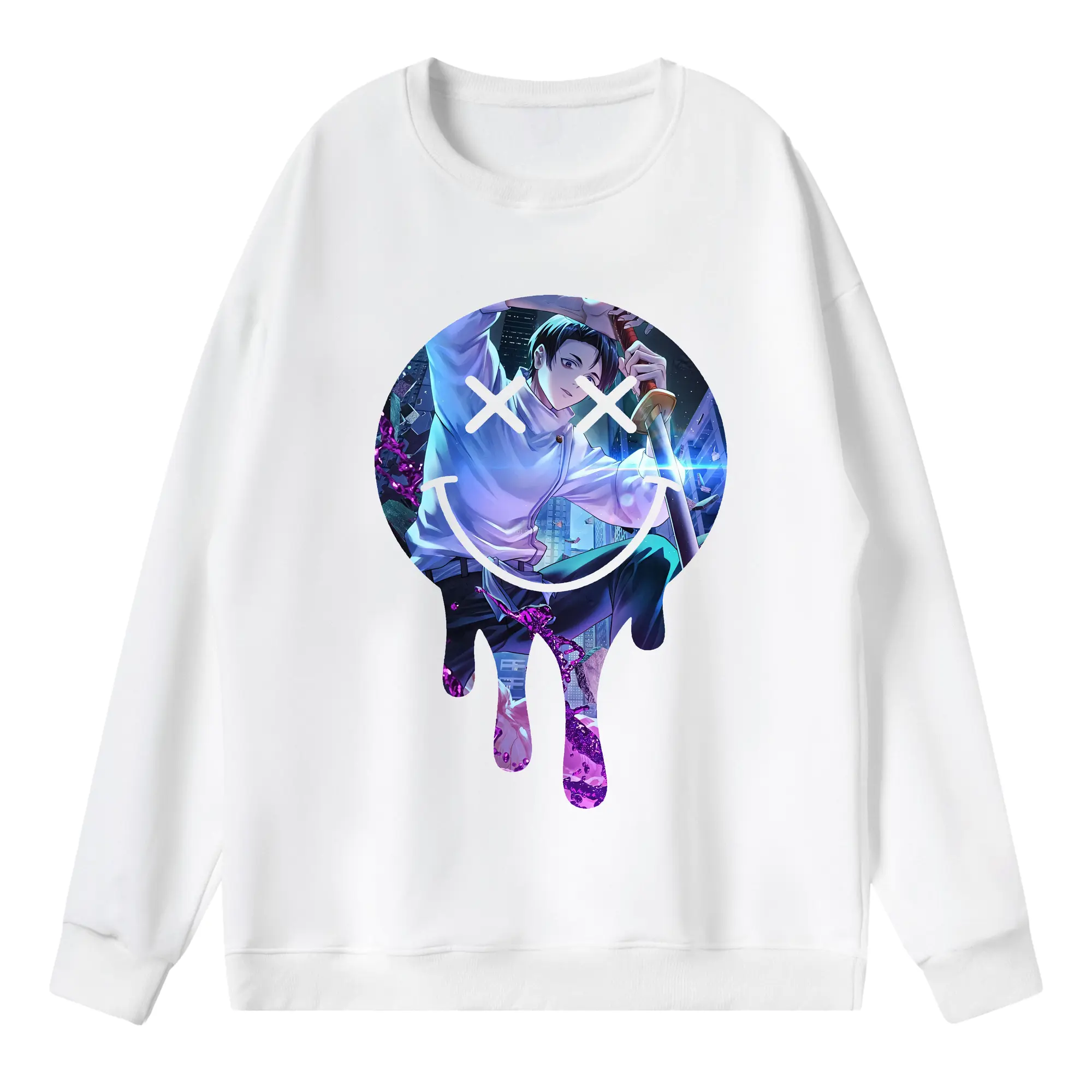 呪術廻戦 グッズ,乙骨 憂太 - 薄手 クルーネック スウェット 裏毛260g · ポリエステル 春秋向け カジュアル 男女兼用 · トレーナー デイリー スポーツ 散歩に最適