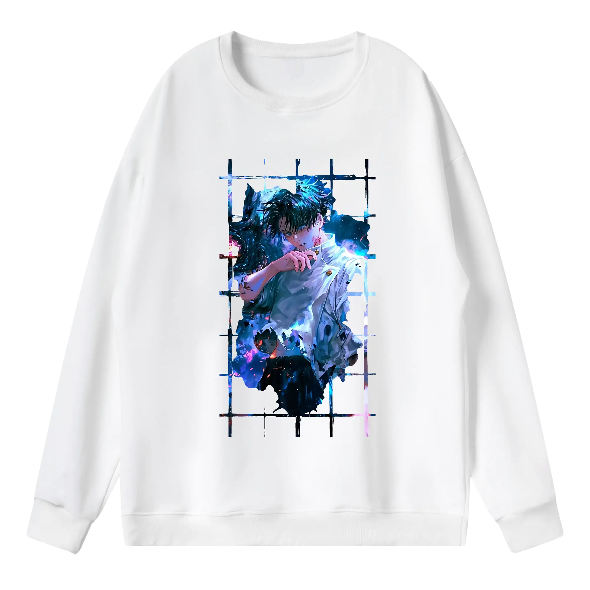 呪術廻戦 グッズ,乙骨 憂太 - 薄手 クルーネック スウェット 裏毛260g · ポリエステル 春秋向け カジュアル 男女兼用 · トレーナー デイリー スポーツ 散歩に最適