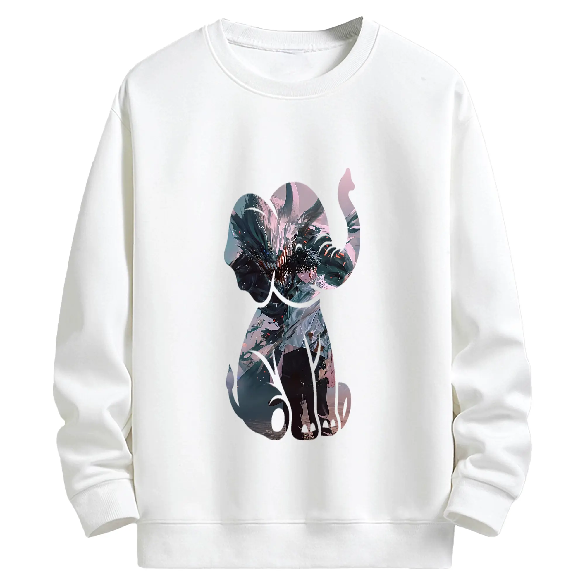 呪術廻戦 グッズ,乙骨 憂太 - キッズ クルーネックスウェットシャツ ・ フロントプリント ・ 綿80％ ポリエステル20％ ・ 快適 通学 スポーツ 日常使い お散歩用