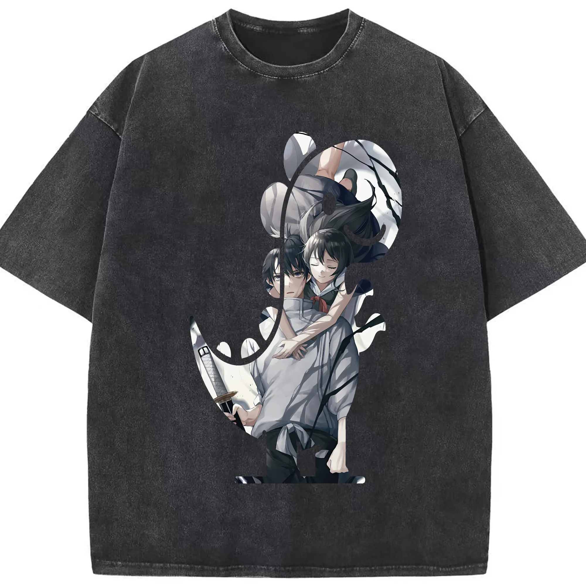 呪術廻戦 グッズ,乙骨 憂太 - 綿100％ ヴィンテージ風 半袖Tシャツ ・ フロントプリント ・ 柔らか肌触り ・ 通気性 快適 ・ スポーツ カジュアル 外出用