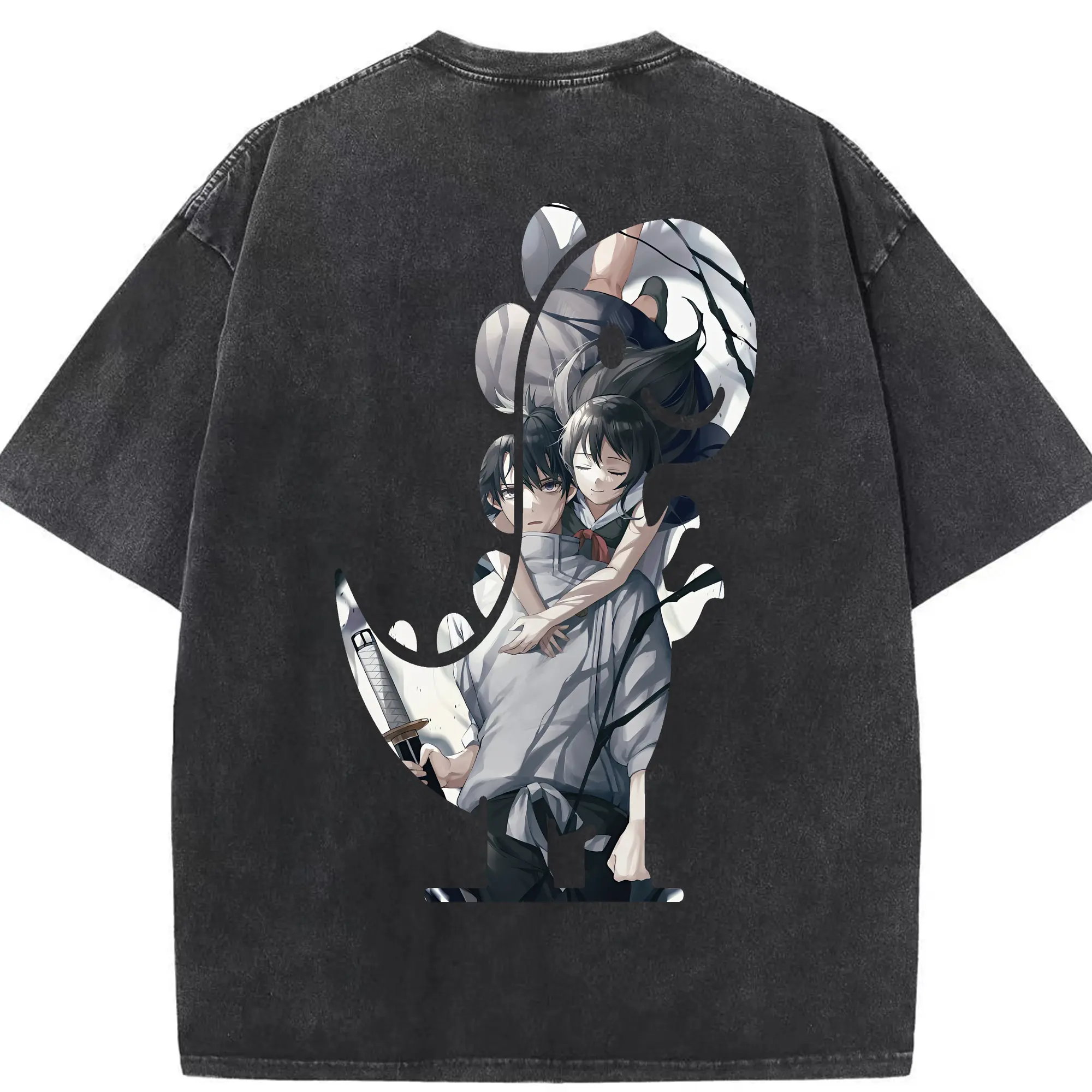 呪術廻戦 グッズ,乙骨 憂太 - 綿100％ ヴィンテージ風 半袖Tシャツ ・ 背面プリント ・ 柔らか肌触り ・ 通気性 快適 ・ スポーツ カジュアル 外出用