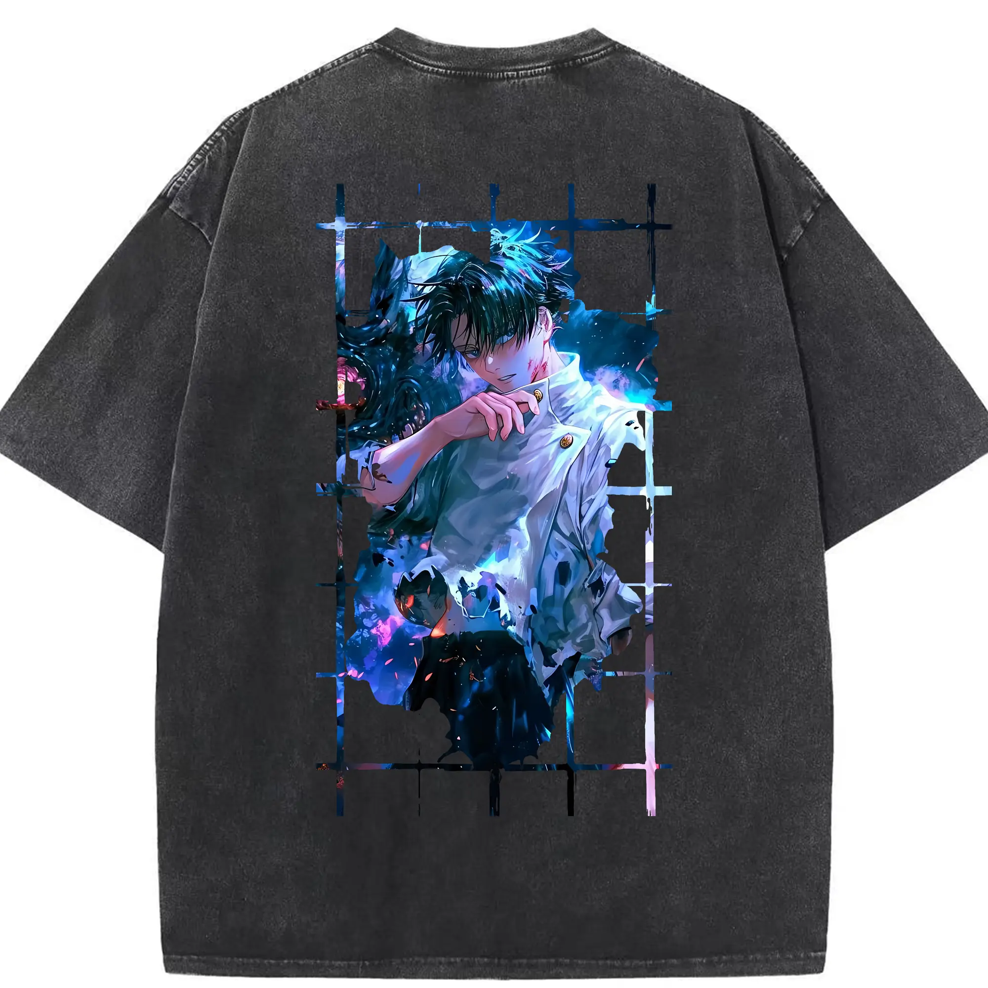 呪術廻戦 グッズ,乙骨 憂太 - 綿100％ ヴィンテージ風 半袖Tシャツ ・ 背面プリント ・ 柔らか肌触り ・ 通気性 快適 ・ スポーツ カジュアル 外出用