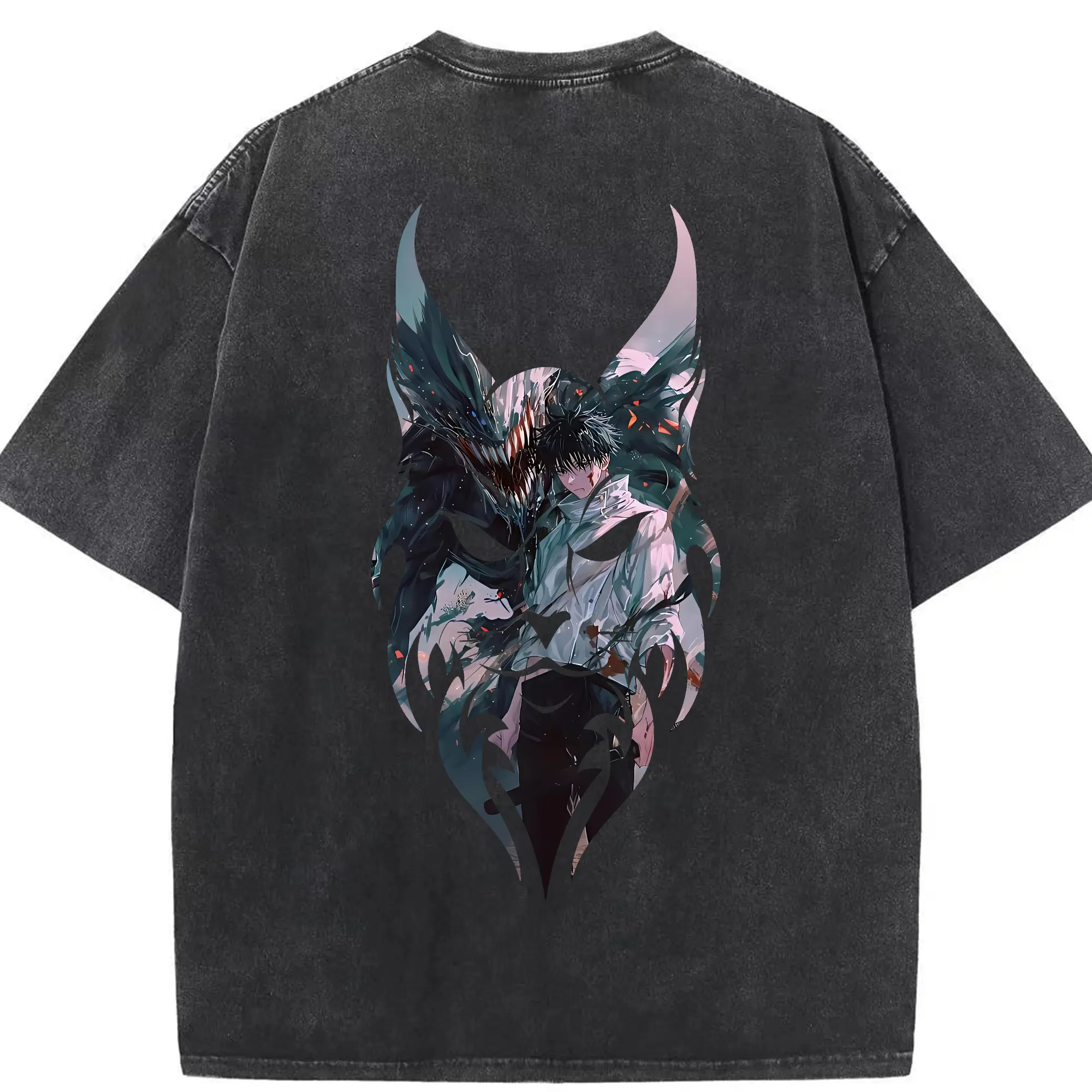 呪術廻戦 グッズ,乙骨 憂太 - 綿100％ ヴィンテージ風 半袖Tシャツ ・ 背面プリント ・ 柔らか肌触り ・ 通気性 快適 ・ スポーツ カジュアル 外出用