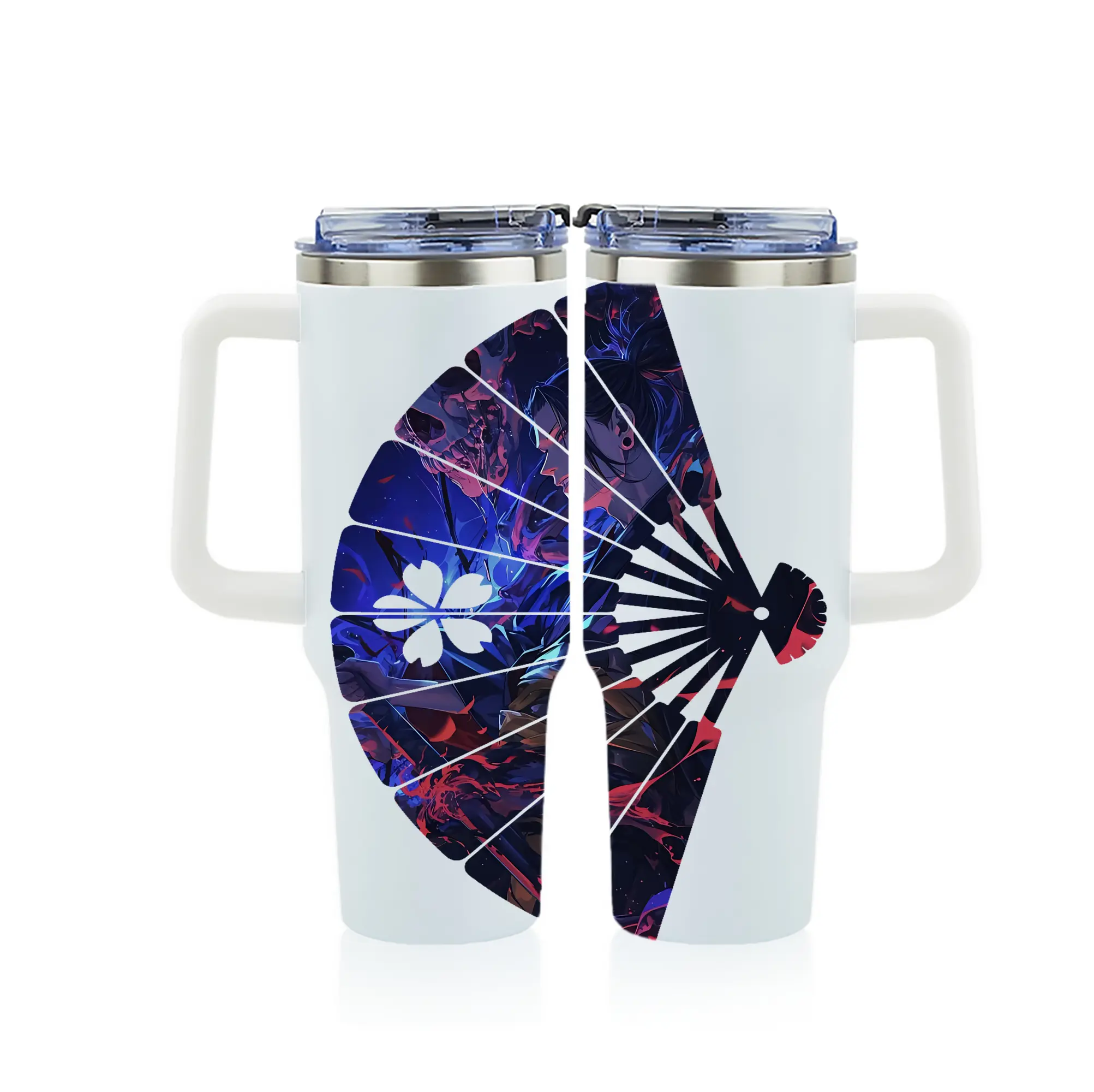 呪術廻戦 グッズ,夏油 傑 - 1200mL フルプリント車用タンブラー ・ 304ステンレス 内側 ・ 201ステンレス 外側 ・ 保温 保冷 ・ 通勤 ドライブ アウトドア用