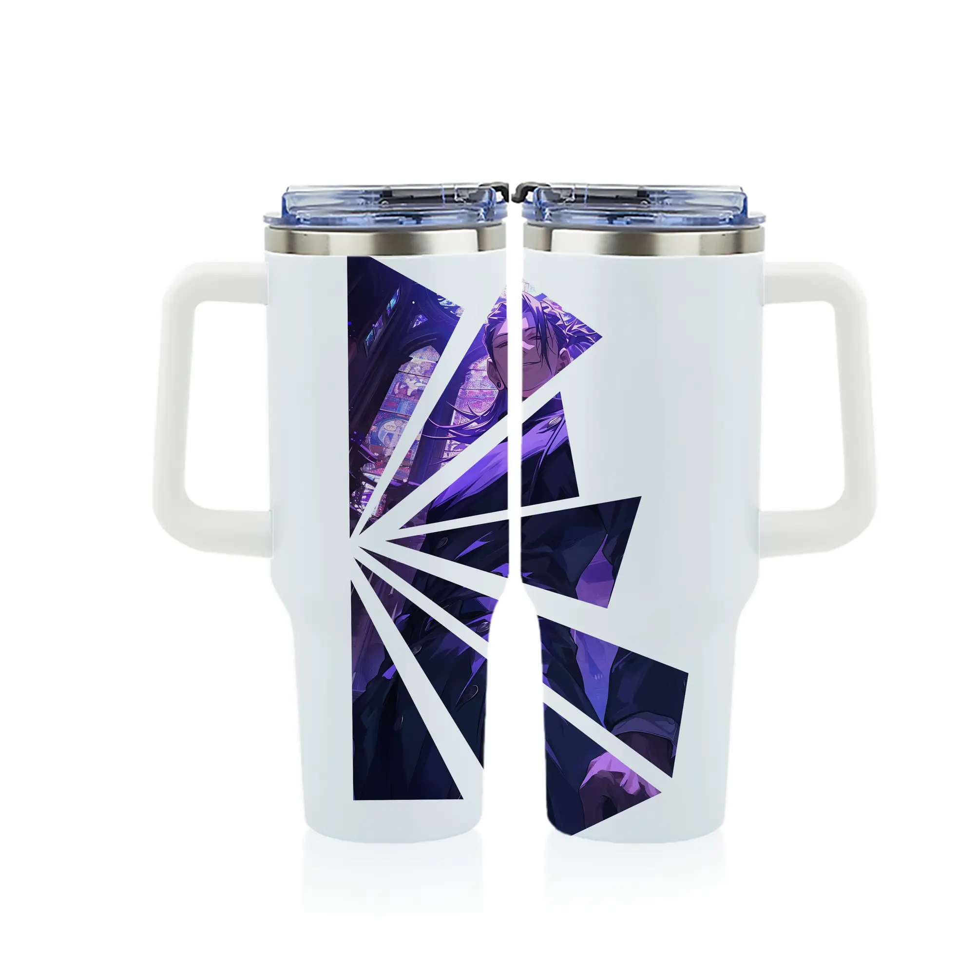 呪術廻戦 グッズ,夏油 傑 - 1200mL フルプリント車用タンブラー ・ 304ステンレス 内側 ・ 201ステンレス 外側 ・ 保温 保冷 ・ 通勤 ドライブ アウトドア用