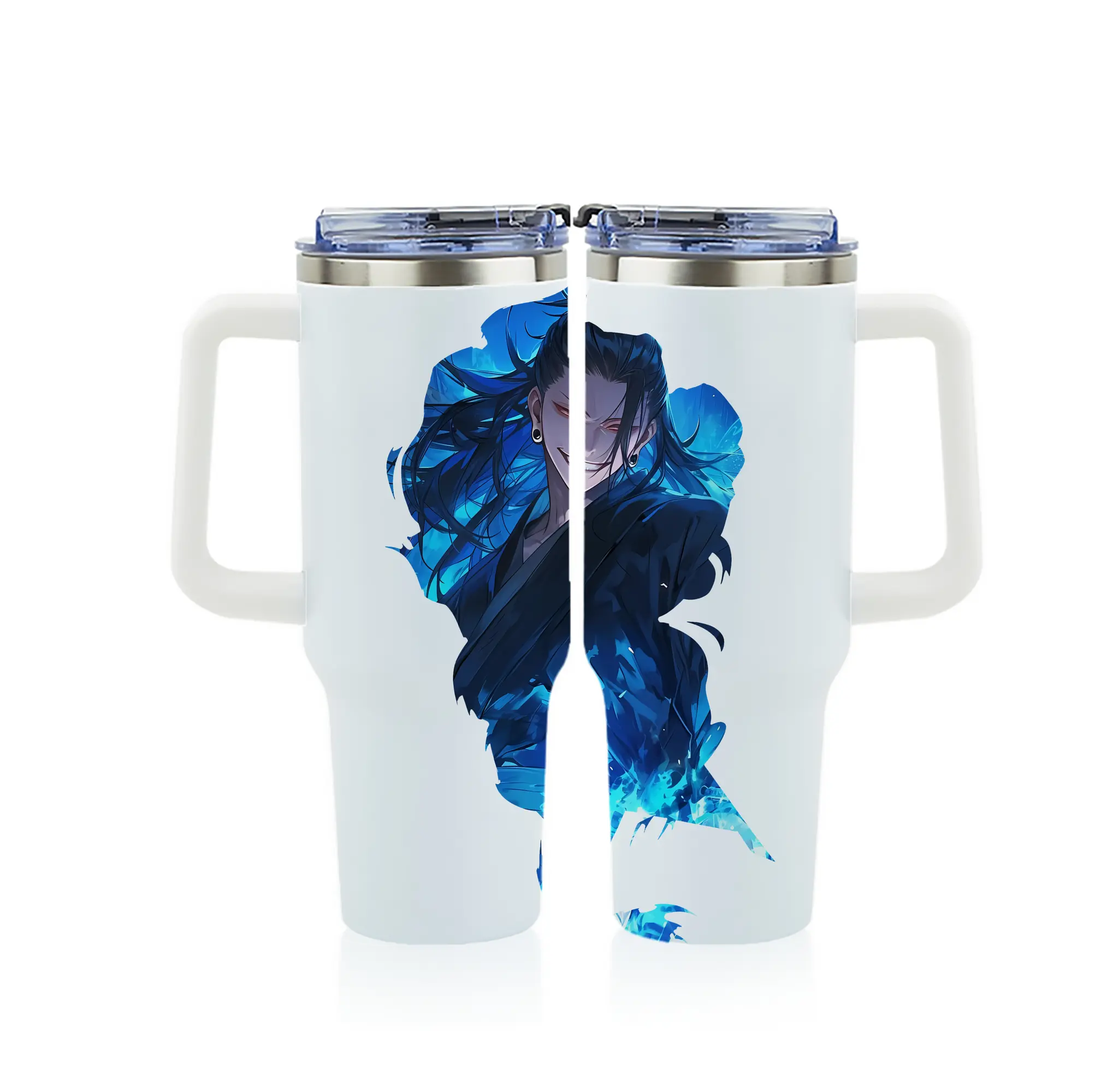 呪術廻戦 グッズ,夏油 傑 - 1200mL フルプリント車用タンブラー ・ 304ステンレス 内側 ・ 201ステンレス 外側 ・ 保温 保冷 ・ 通勤 ドライブ アウトドア用