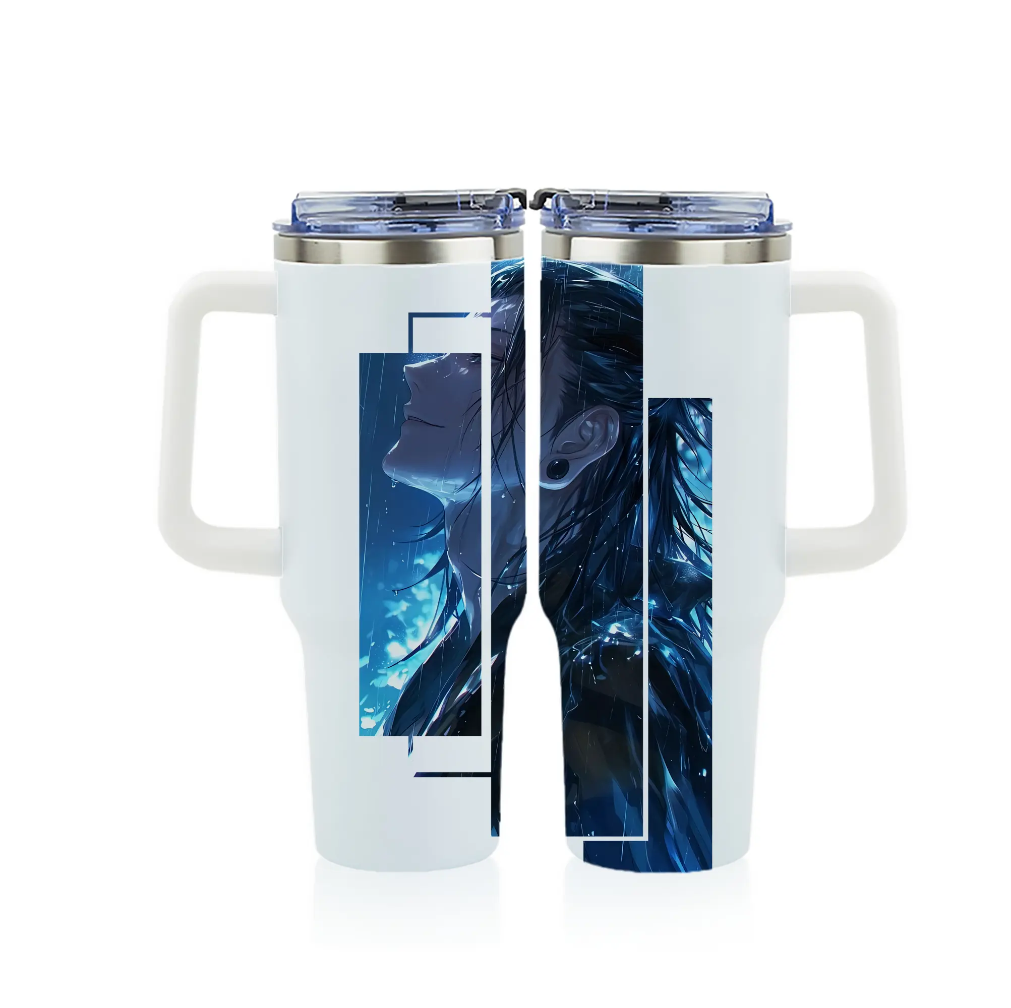 呪術廻戦 グッズ,夏油 傑 - 1200mL フルプリント車用タンブラー ・ 304ステンレス 内側 ・ 201ステンレス 外側 ・ 保温 保冷 ・ 通勤 ドライブ アウトドア用