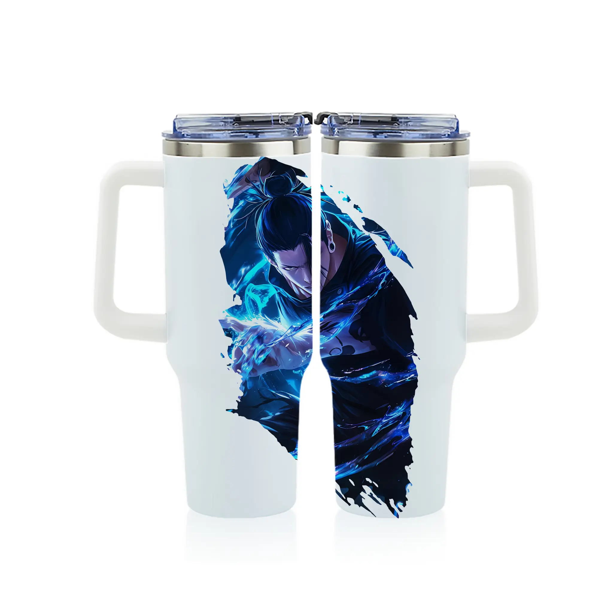 呪術廻戦 グッズ,夏油 傑 - 1200mL フルプリント車用タンブラー ・ 304ステンレス 内側 ・ 201ステンレス 外側 ・ 保温 保冷 ・ 通勤 ドライブ アウトドア用