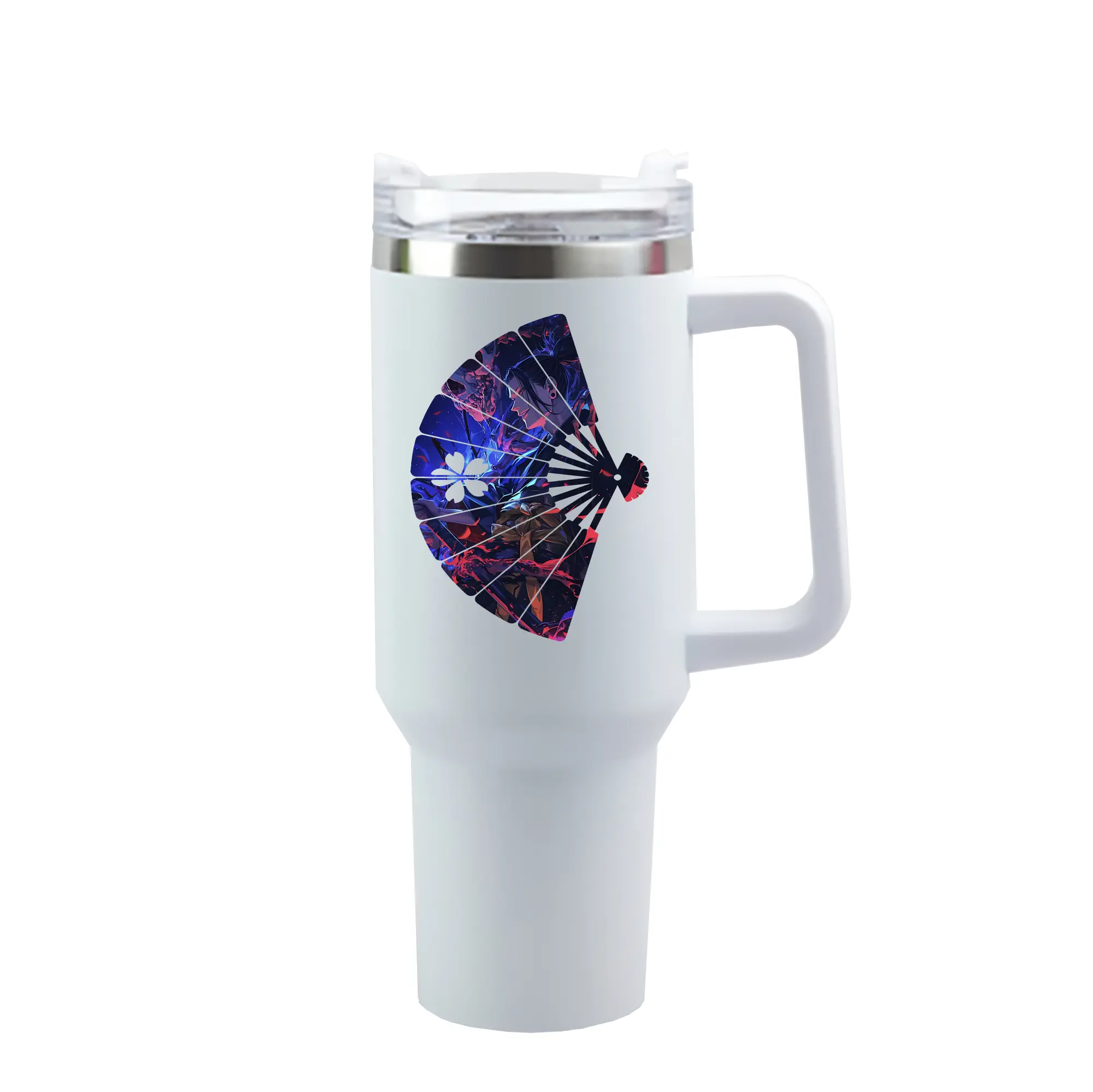 呪術廻戦 グッズ,夏油 傑 - 1200mL 車用タンブラー ・ クリスタルステッカー ・ 304ステンレス 内側 ・ 201ステンレス 外側 ・ 保温 保冷 ・ ハンドル＆ストロー付き ・ 通勤 ドライブ アウトドア用