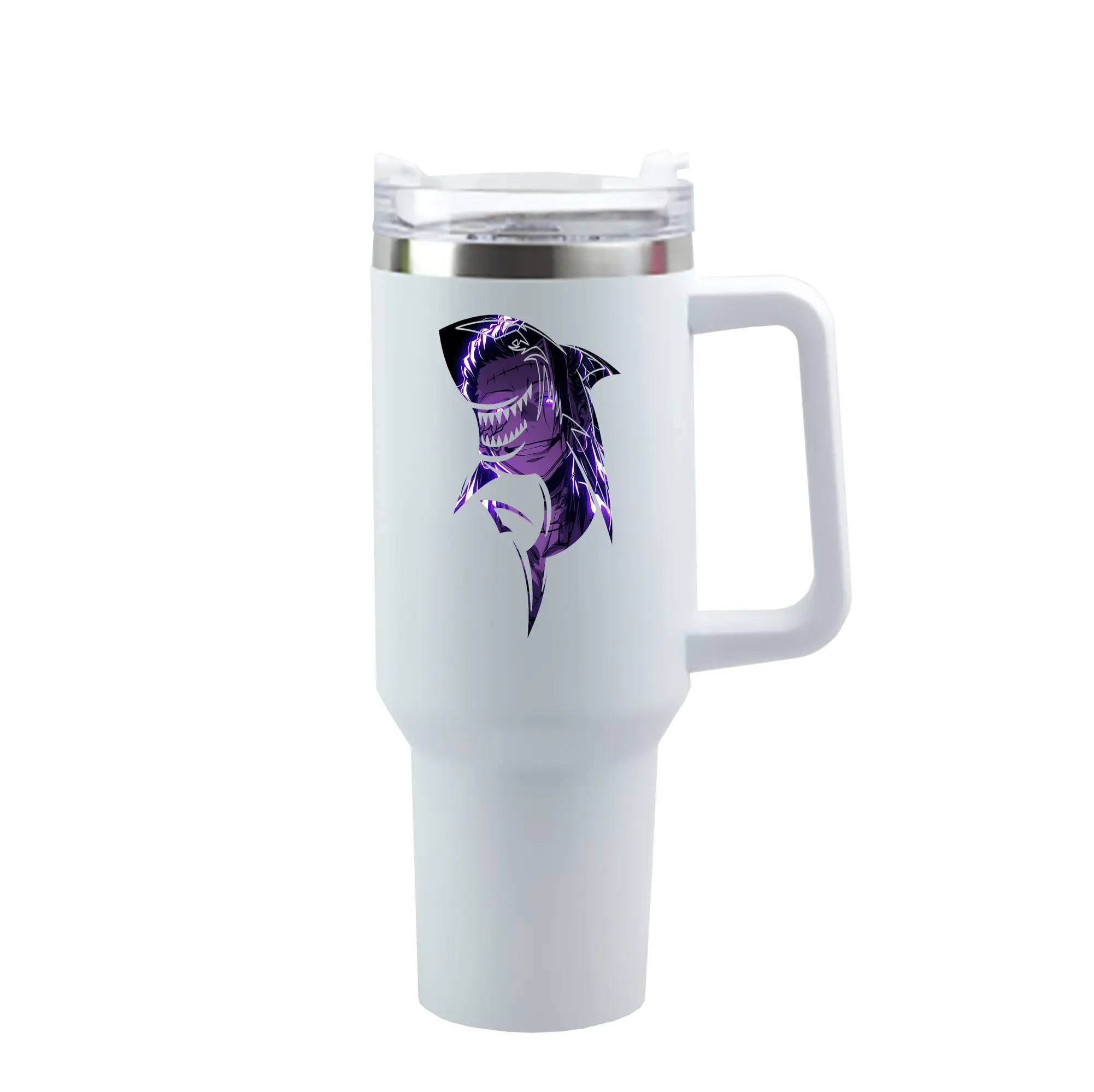 呪術廻戦 グッズ,夏油 傑 - 1200mL 車用タンブラー ・ クリスタルステッカー ・ 304ステンレス 内側 ・ 201ステンレス 外側 ・ 保温 保冷 ・ ハンドル＆ストロー付き ・ 通勤 ドライブ アウトドア用