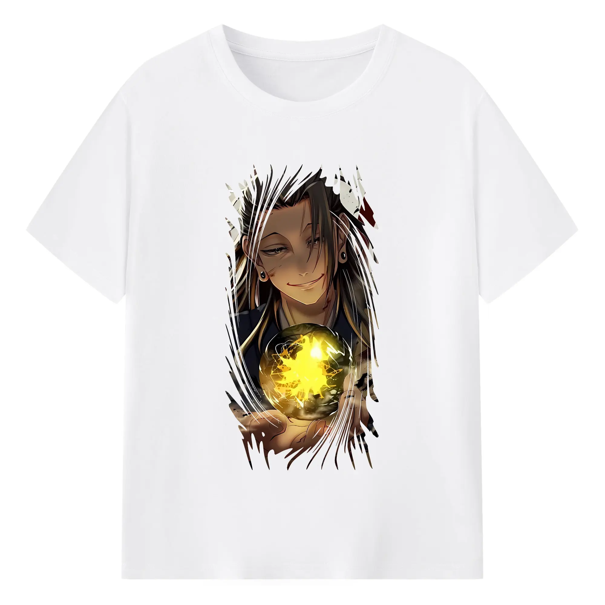 呪術廻戦 グッズ,夏油 傑 - 綿100％ 半袖Tシャツ ・ フロントプリント ・ 快適 通気性 ・ 日常使い 散歩 スポーツ用