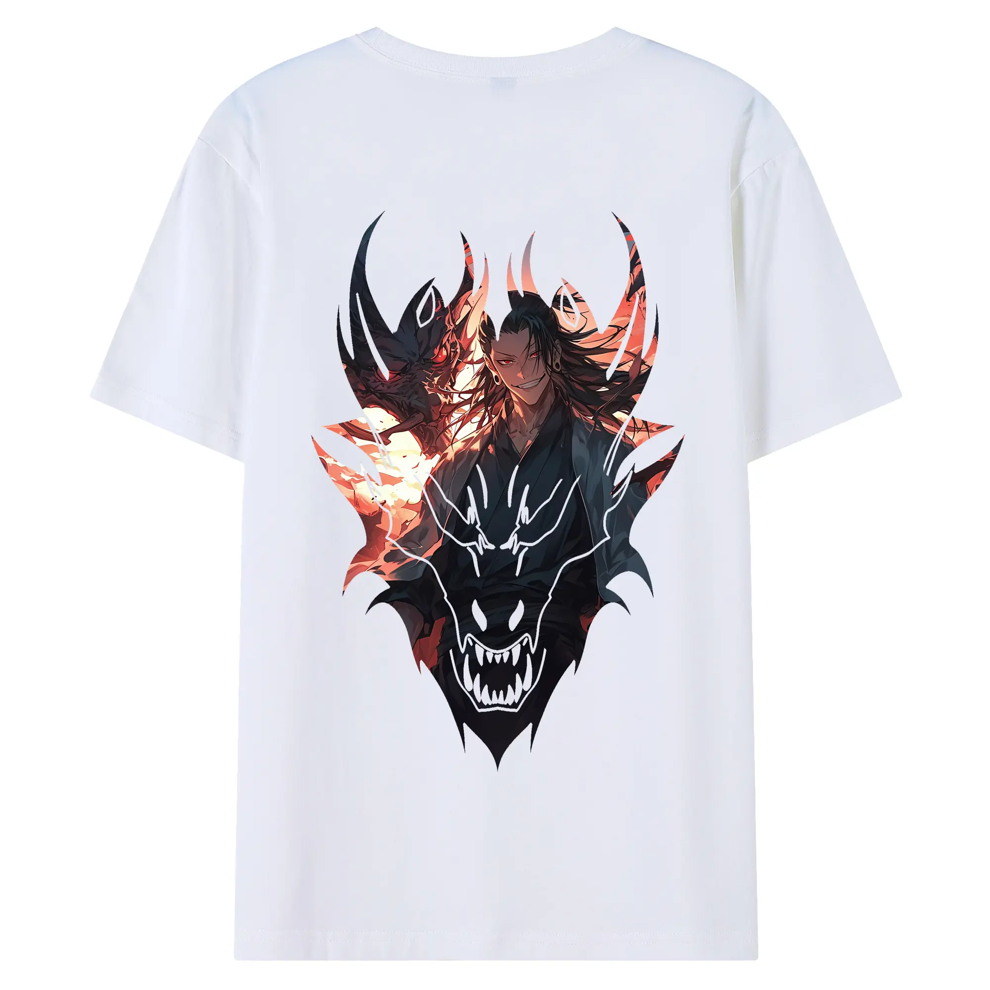 呪術廻戦 グッズ,夏油 傑 - 綿100％ 半袖Tシャツ ・ バックプリント ・ 快適 通気性 ・ 日常使い 散歩 スポーツ用