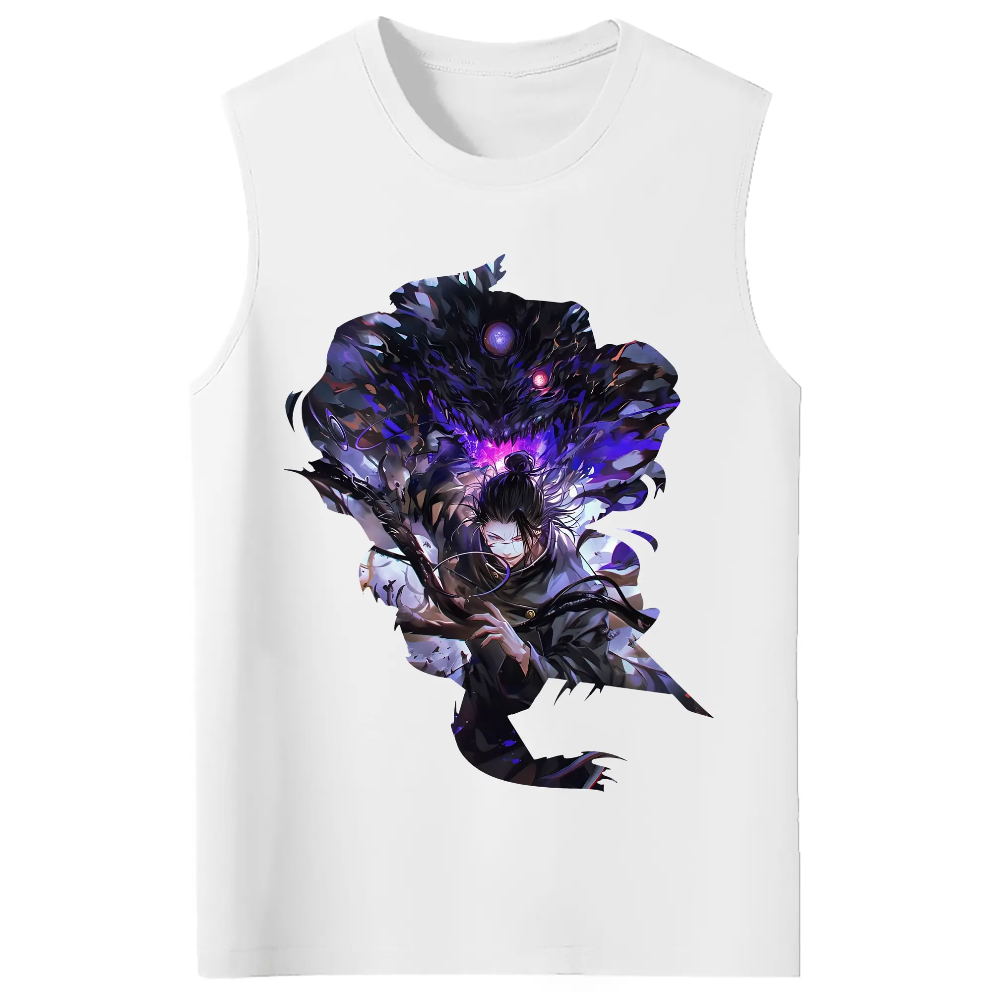 呪術廻戦 グッズ,夏油 傑 - コットン100％ タンクトップ ・ フロントプリント ・ タイトフィット ・ 快適 通気性 ・ スポーツ カジュアル 散歩用