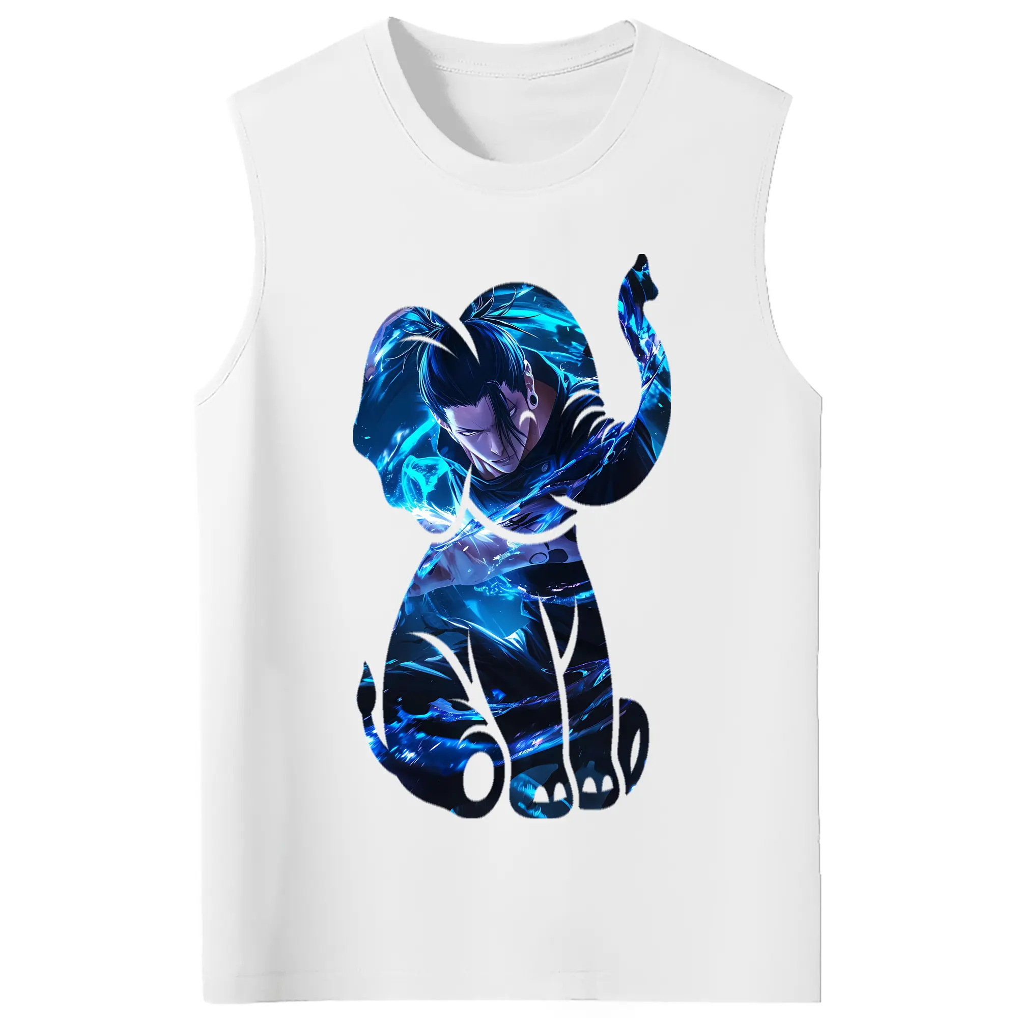 呪術廻戦 グッズ,夏油 傑 - コットン100％ タンクトップ ・ フロントプリント ・ タイトフィット ・ 快適 通気性 ・ スポーツ カジュアル 散歩用