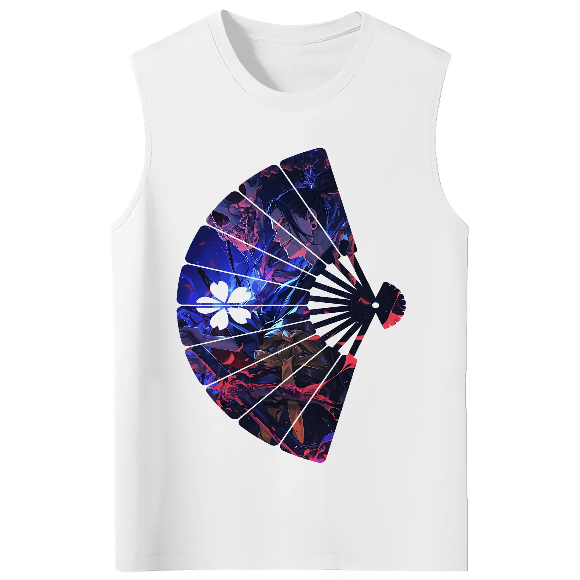 呪術廻戦 グッズ,夏油 傑 - コットン100％ タンクトップ ・ フロントプリント ・ タイトフィット ・ 快適 通気性 ・ スポーツ カジュアル 散歩用