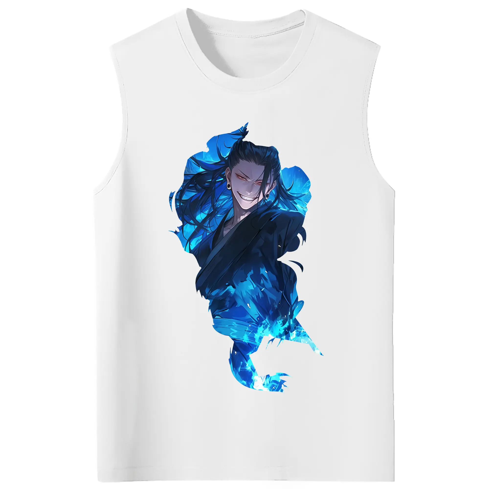 呪術廻戦 グッズ,夏油 傑 - コットン100％ タンクトップ ・ フロントプリント ・ タイトフィット ・ 快適 通気性 ・ スポーツ カジュアル 散歩用