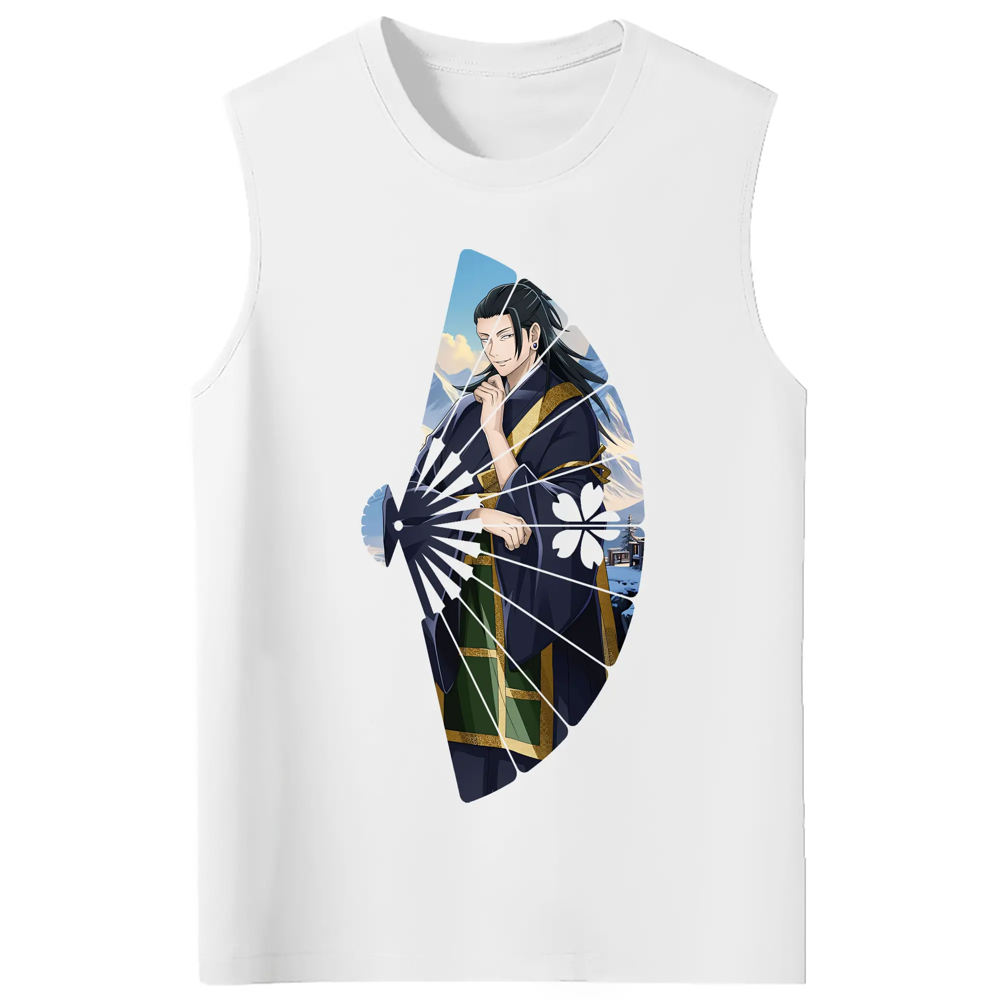 呪術廻戦 グッズ,夏油 傑 - コットン100％ タンクトップ ・ フロントプリント ・ タイトフィット ・ 快適 通気性 ・ スポーツ カジュアル 散歩用
