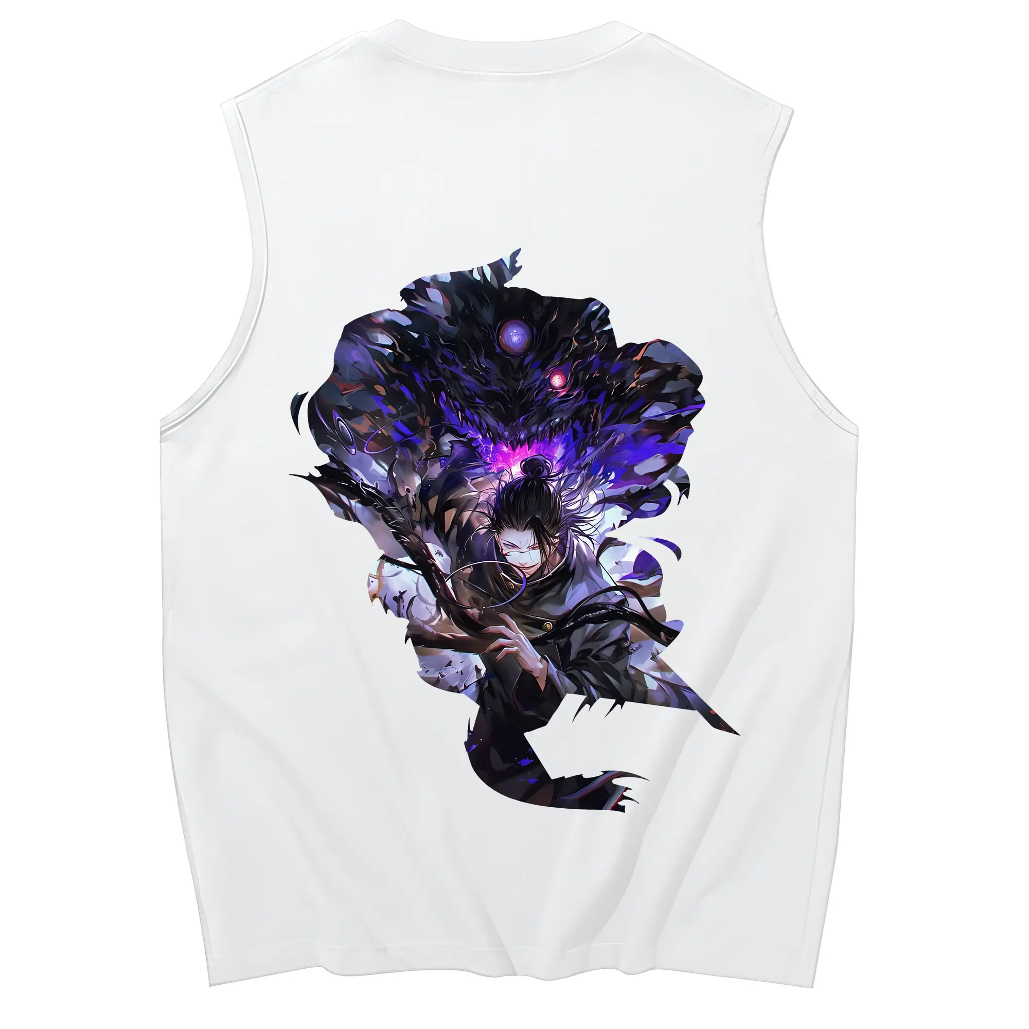 呪術廻戦 グッズ,夏油 傑 - コットン100％ タンクトップ ・ 背面プリント ・ タイトシルエット ・ 快適 通気性 ・ スポーツ カジュアル 散歩用