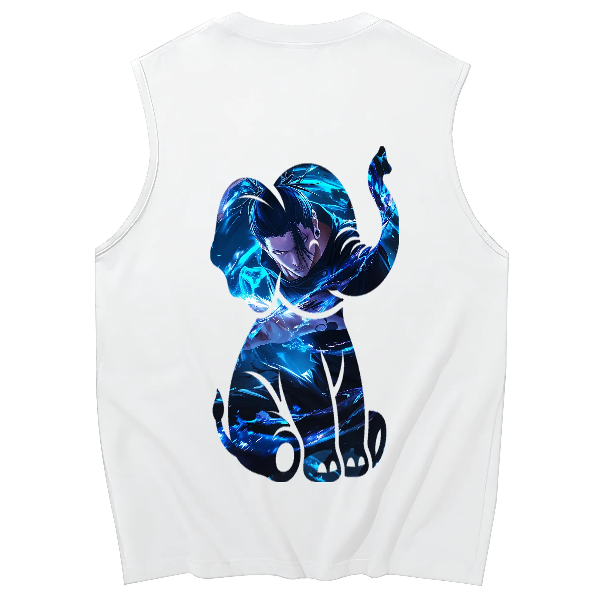 呪術廻戦 グッズ,夏油 傑 - コットン100％ タンクトップ ・ 背面プリント ・ タイトシルエット ・ 快適 通気性 ・ スポーツ カジュアル 散歩用
