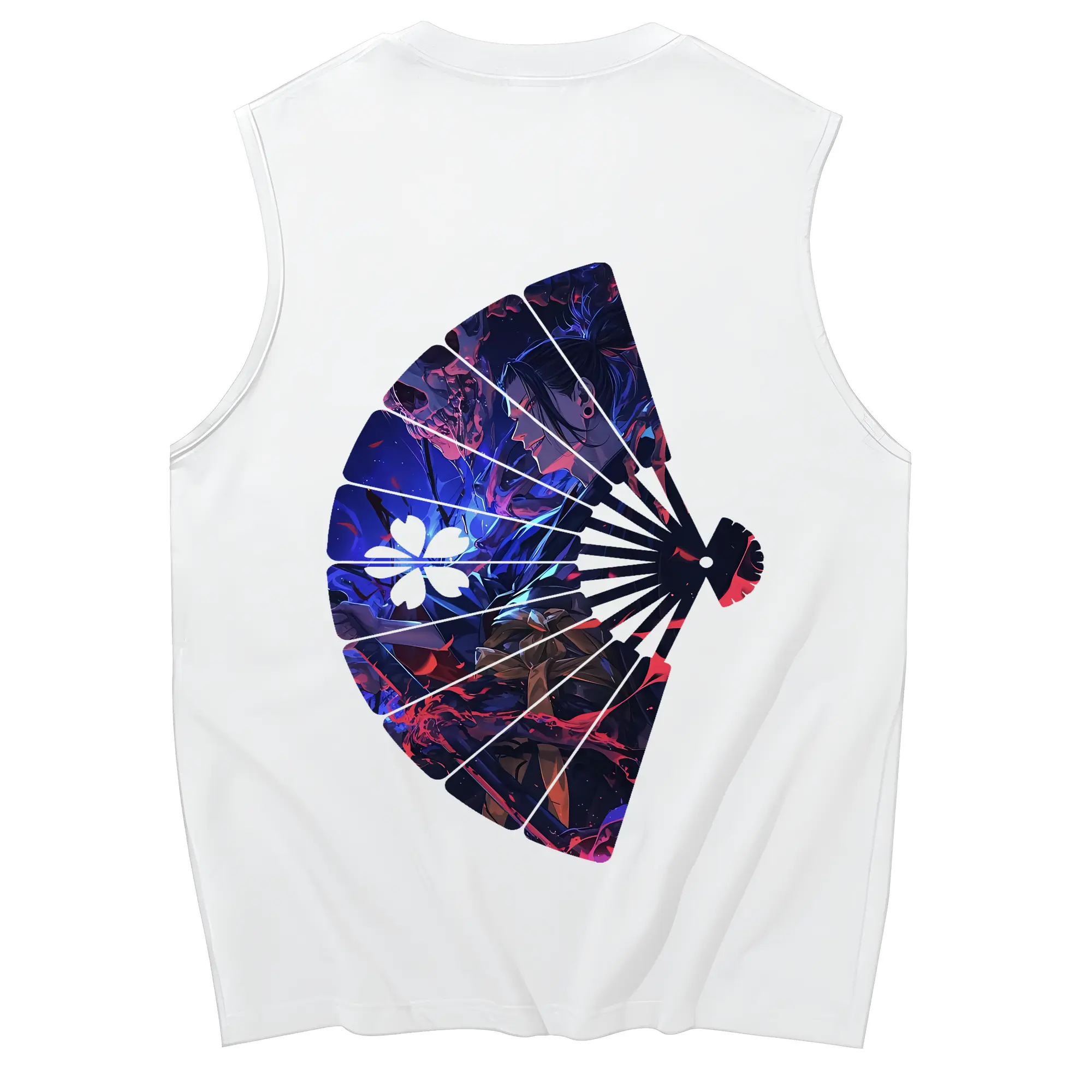 呪術廻戦 グッズ,夏油 傑 - コットン100％ タンクトップ ・ 背面プリント ・ タイトシルエット ・ 快適 通気性 ・ スポーツ カジュアル 散歩用