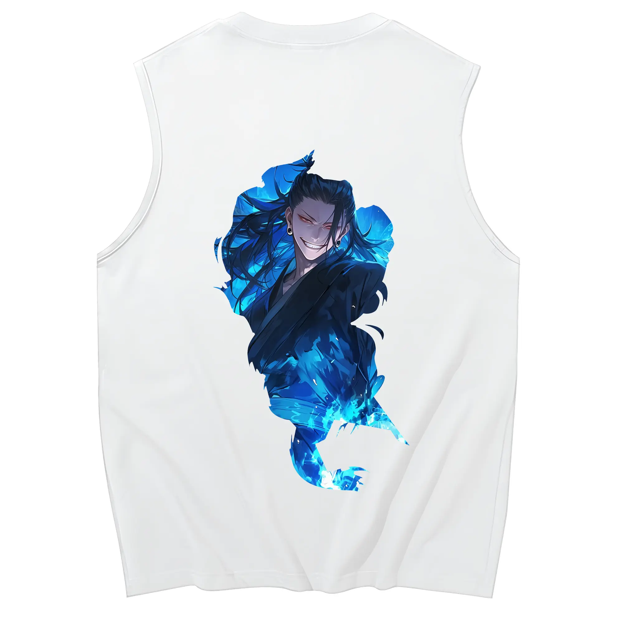 呪術廻戦 グッズ,夏油 傑 - コットン100％ タンクトップ ・ 背面プリント ・ タイトシルエット ・ 快適 通気性 ・ スポーツ カジュアル 散歩用