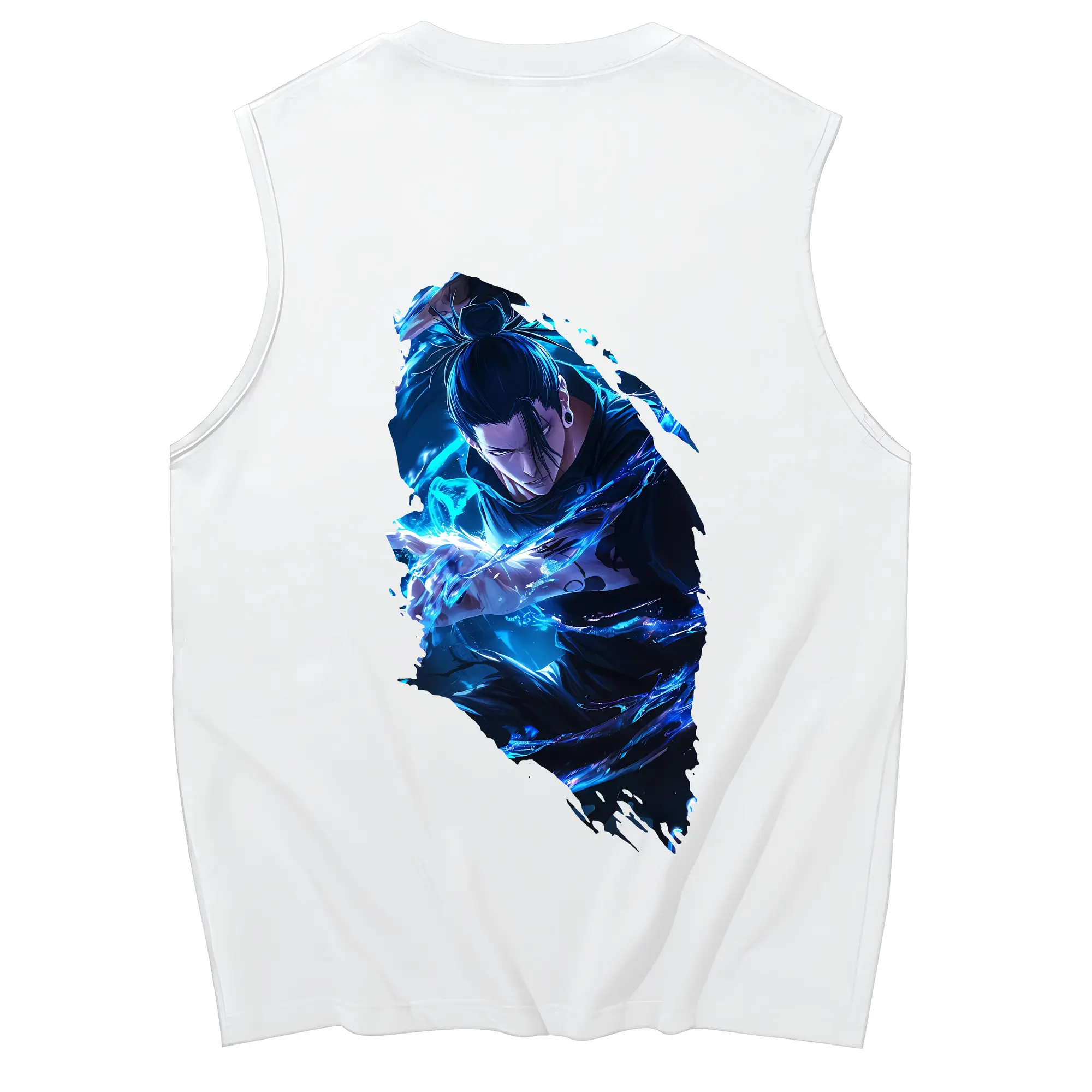 呪術廻戦 グッズ,夏油 傑 - コットン100％ タンクトップ ・ 背面プリント ・ タイトシルエット ・ 快適 通気性 ・ スポーツ カジュアル 散歩用