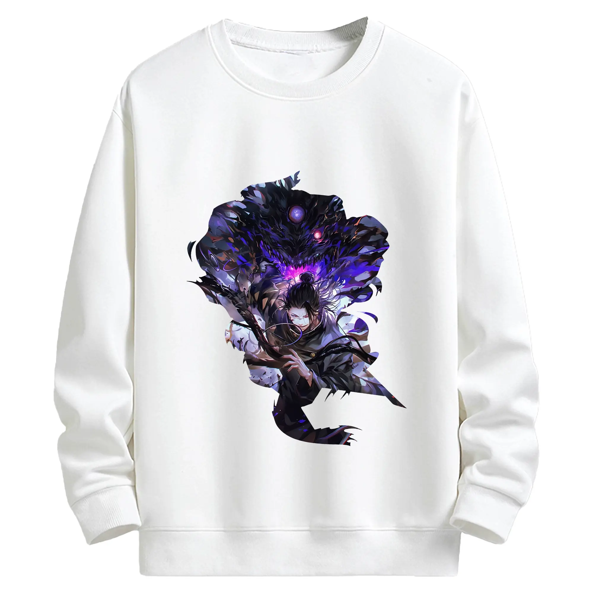 呪術廻戦 グッズ,夏油 傑 - 高品質 クルーネック スウェット ・ コットン59％ ポリエステル41％ ・ ユニセックス 長袖 トレーナー ・ カジュアル デイリー スポーツ 散歩用