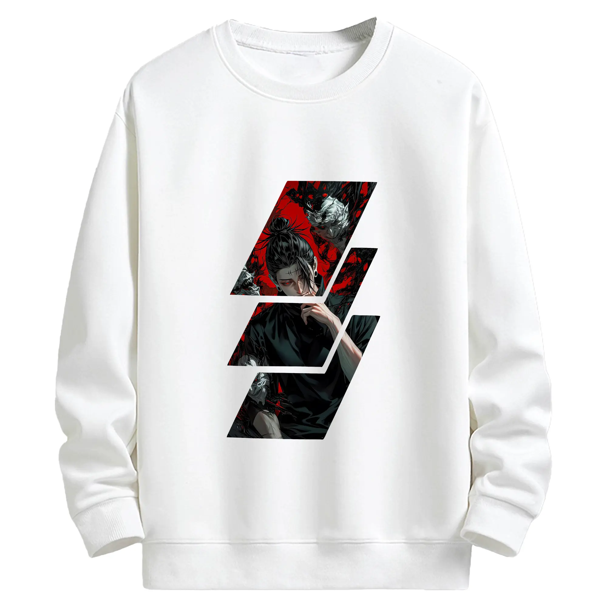 呪術廻戦 グッズ,夏油 傑 - 高品質 クルーネック スウェット ・ コットン59％ ポリエステル41％ ・ ユニセックス 長袖 トレーナー ・ カジュアル デイリー スポーツ 散歩用