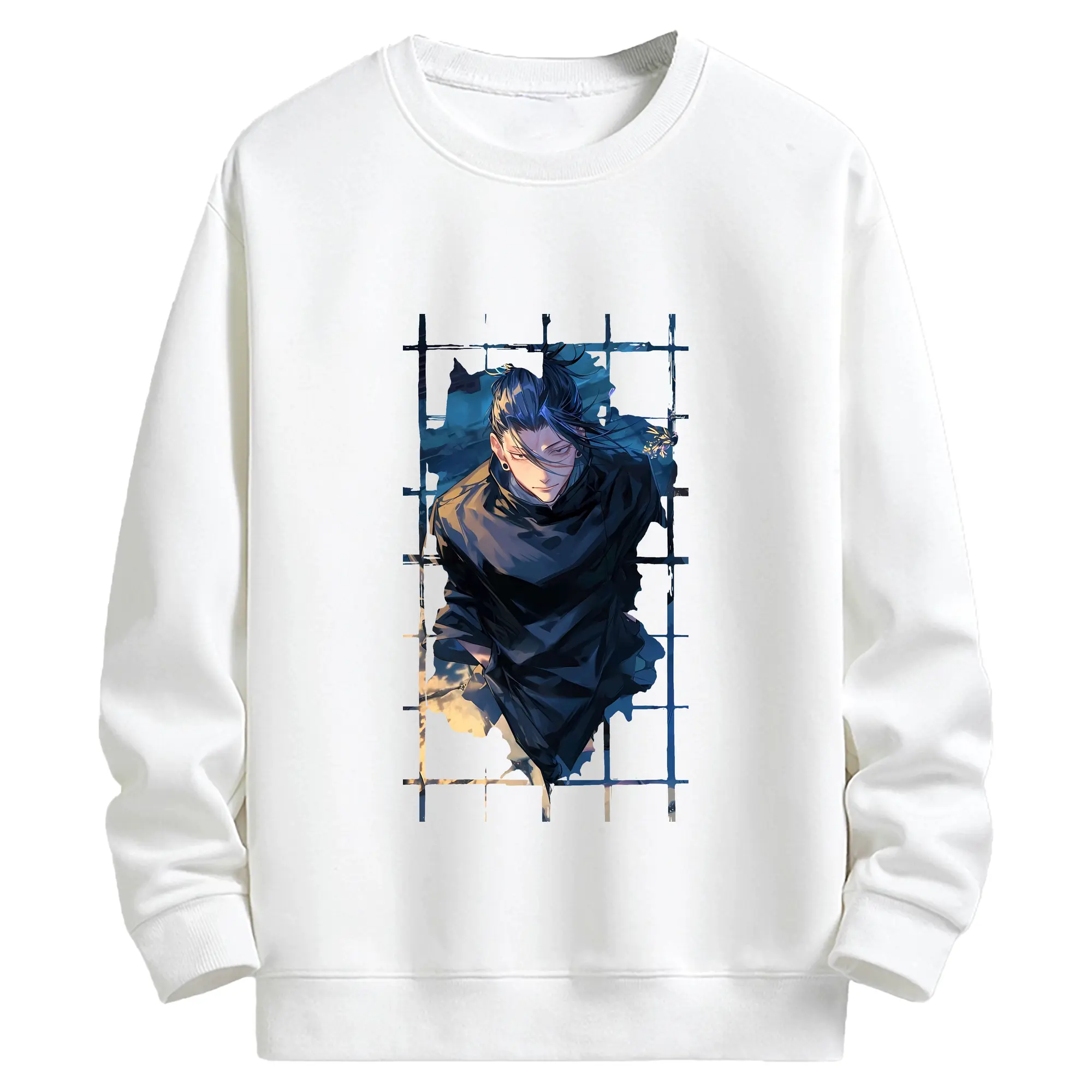 呪術廻戦 グッズ,夏油 傑 - 高品質 クルーネック スウェット ・ コットン59％ ポリエステル41％ ・ ユニセックス 長袖 トレーナー ・ カジュアル デイリー スポーツ 散歩用