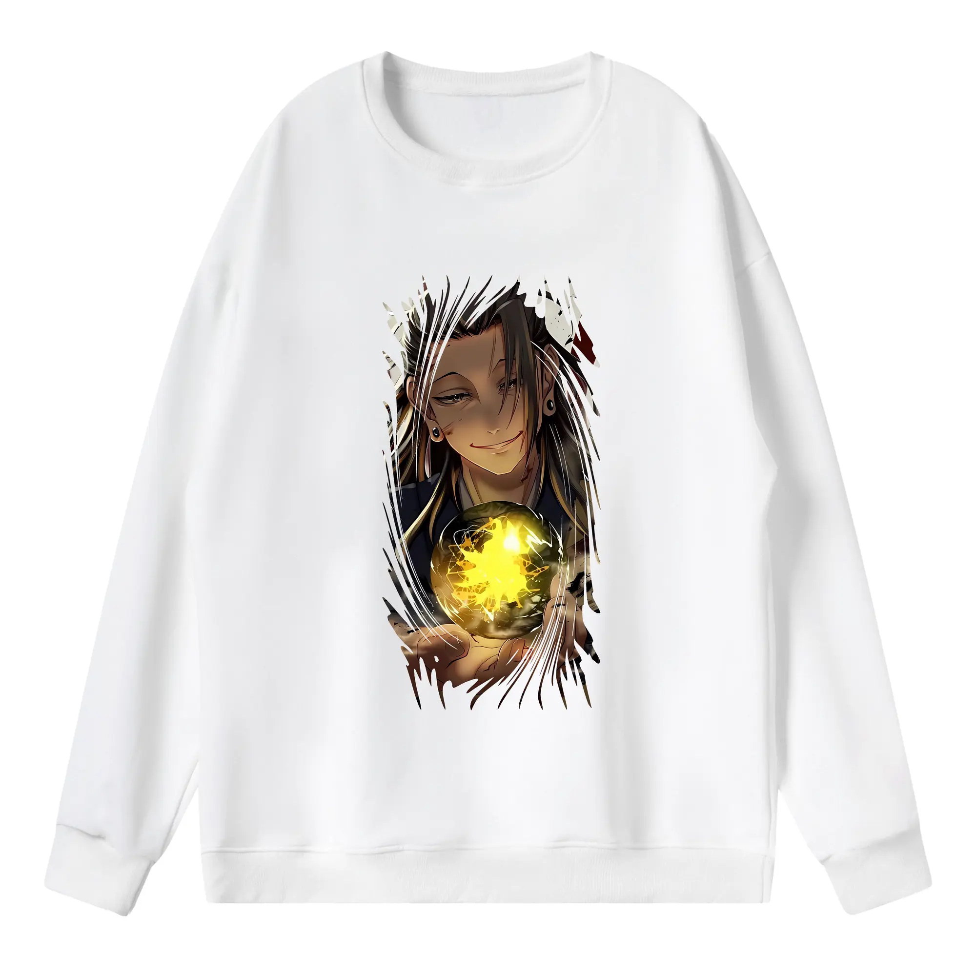 呪術廻戦 グッズ,夏油 傑 - 薄手 クルーネック スウェット 裏毛260g · ポリエステル 春秋向け カジュアル 男女兼用 · トレーナー デイリー スポーツ 散歩に最適