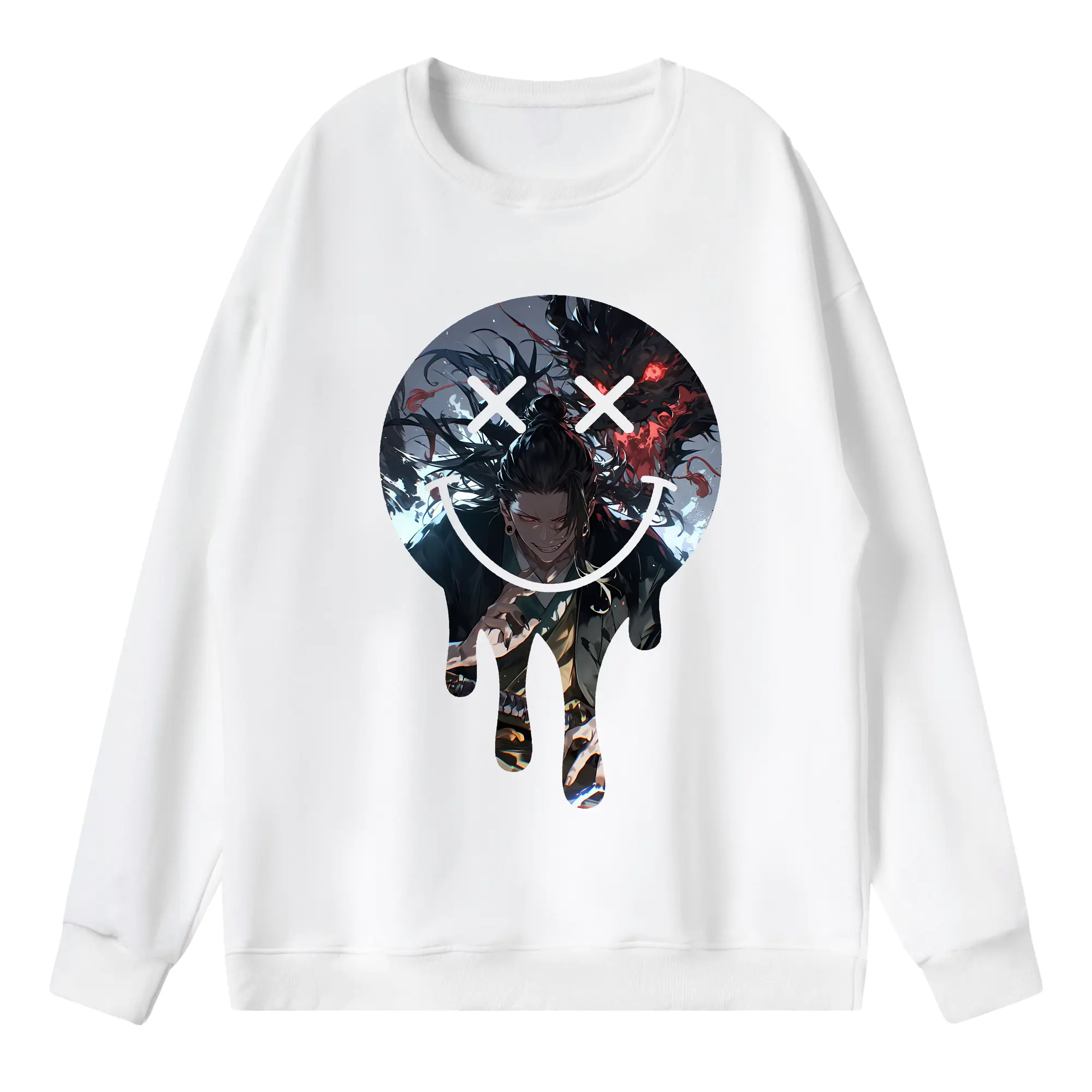 呪術廻戦 グッズ,夏油 傑 - 薄手 クルーネック スウェット 裏毛260g · ポリエステル 春秋向け カジュアル 男女兼用 · トレーナー デイリー スポーツ 散歩に最適