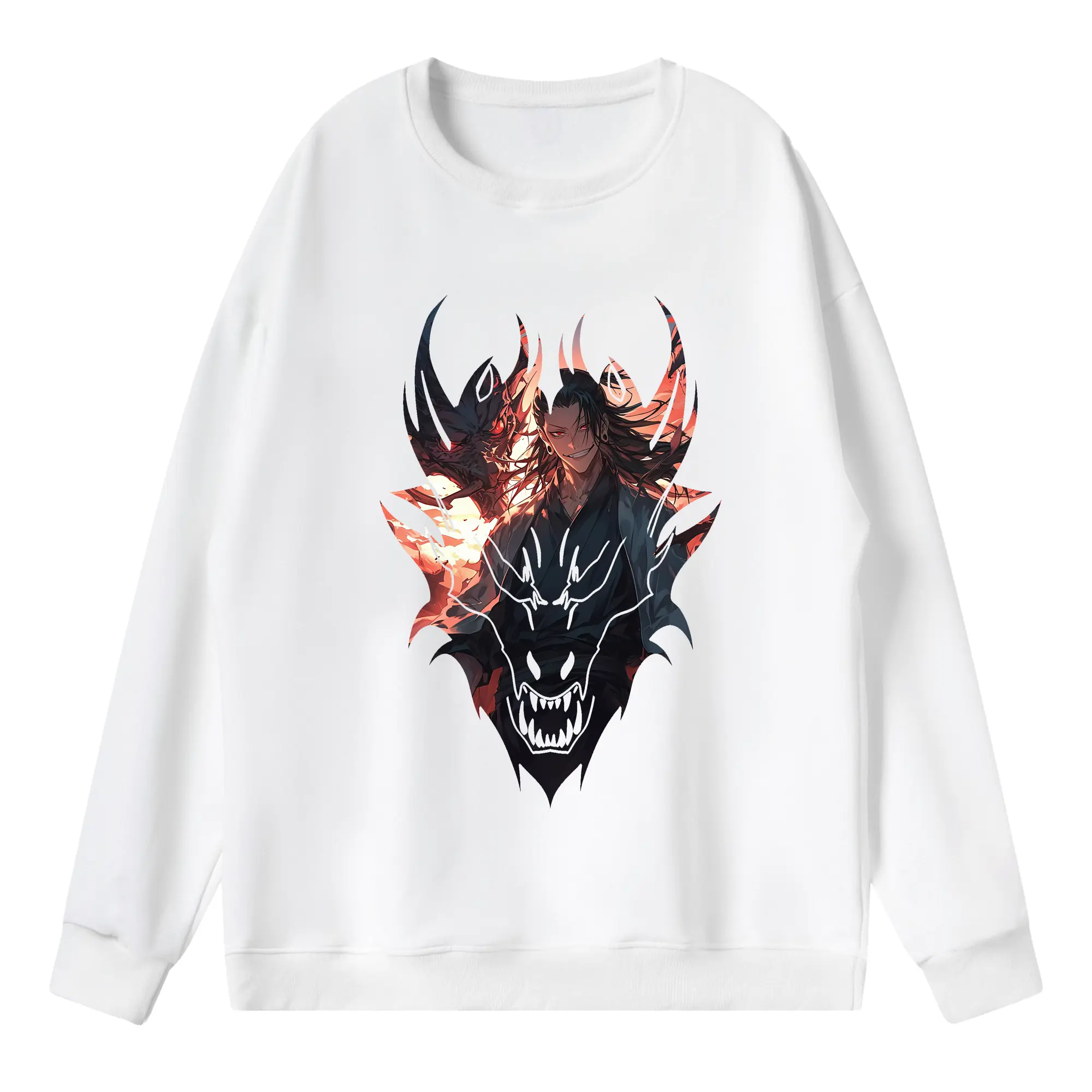 呪術廻戦 グッズ,夏油 傑 - 薄手 クルーネック スウェット 裏毛260g · ポリエステル 春秋向け カジュアル 男女兼用 · トレーナー デイリー スポーツ 散歩に最適