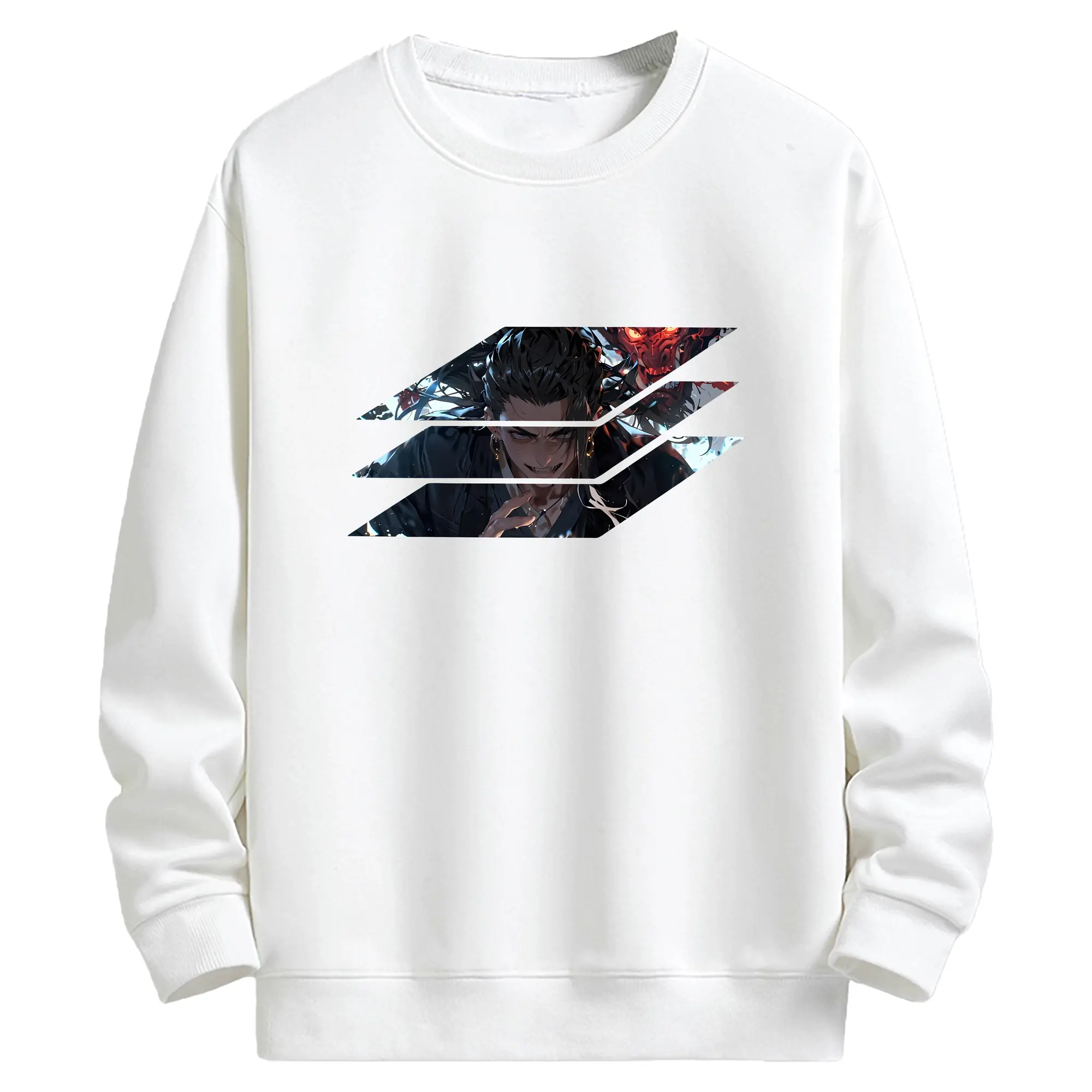 呪術廻戦 グッズ,夏油 傑 - キッズ クルーネックスウェットシャツ ・ フロントプリント ・ 綿80％ ポリエステル20％ ・ 快適 通学 スポーツ 日常使い お散歩用
